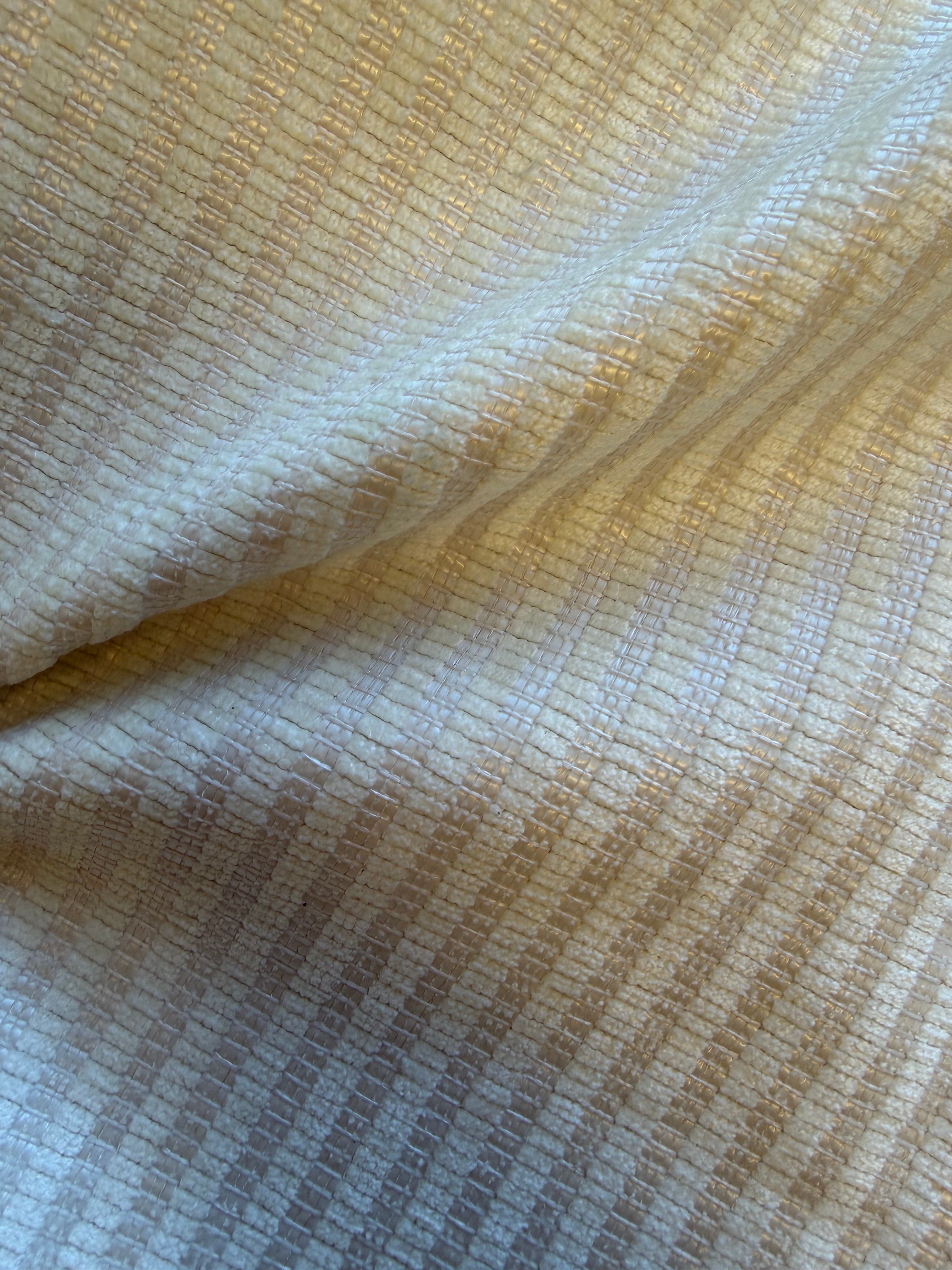 Heavyweight Pink & Cream Striped Fabric – 140 cm Wide | Furnishings & Upholstery