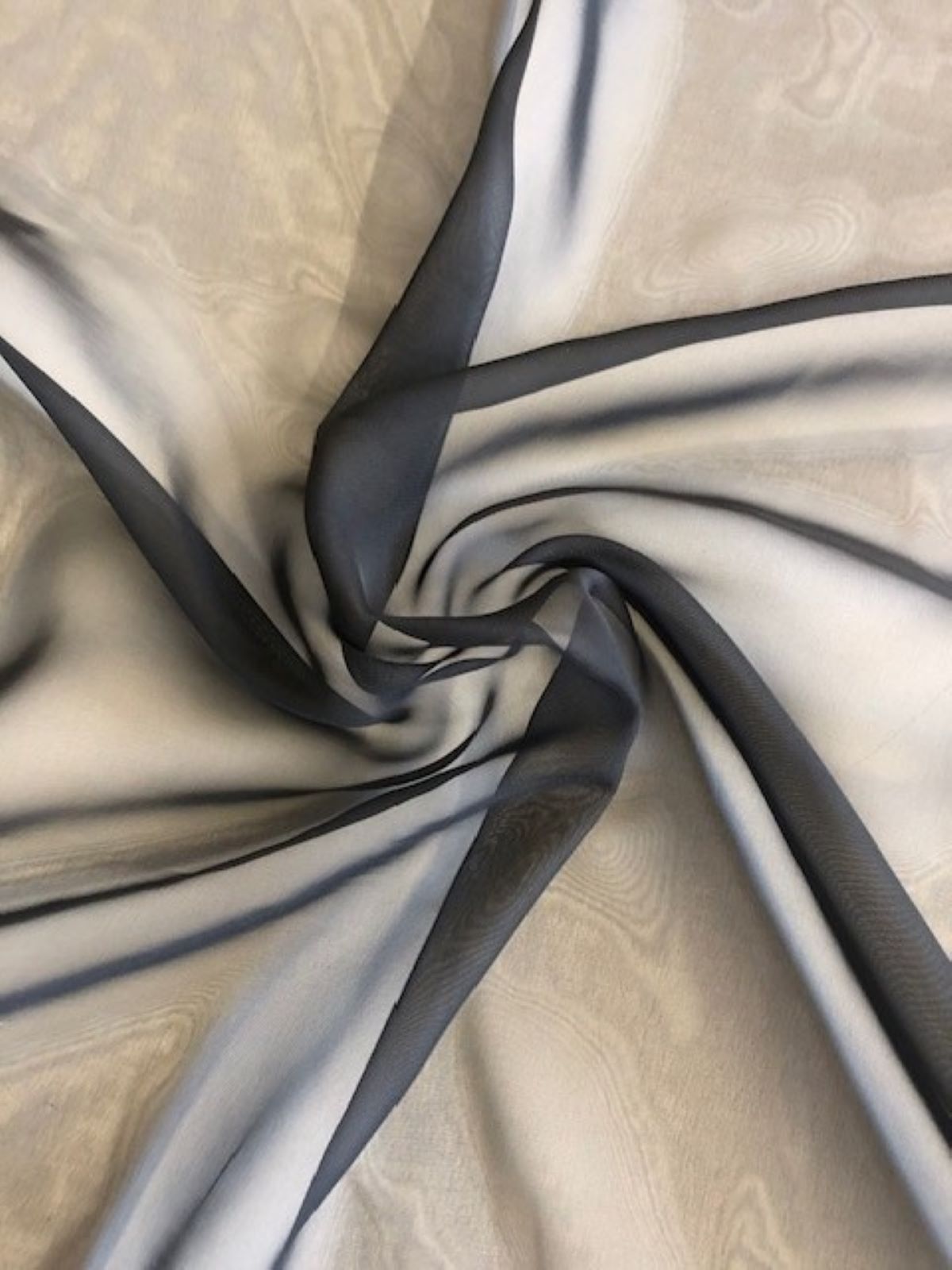 Black Lightweight Fly Away Chiffon