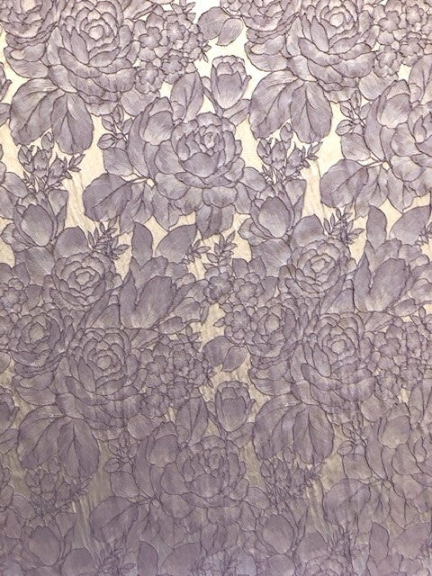 Lavender Two-Tone Corded Textured Jacquard – Elegant & Structured Fabric