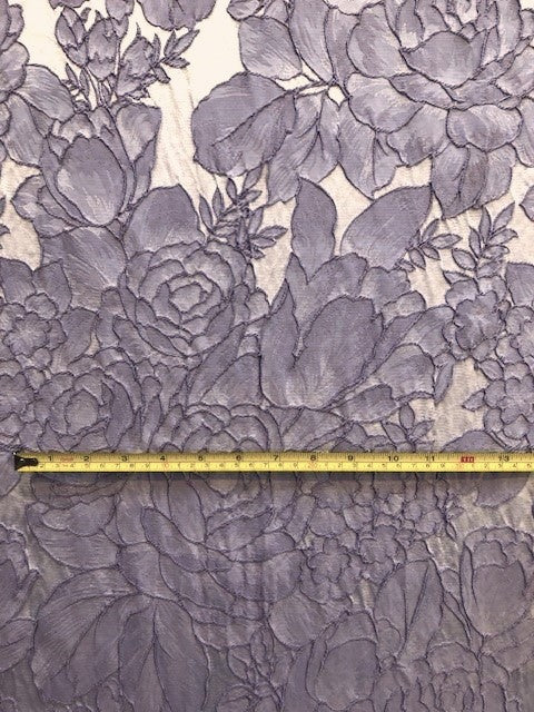 Lavender Two-Tone Corded Textured Jacquard – Elegant & Structured Fabric