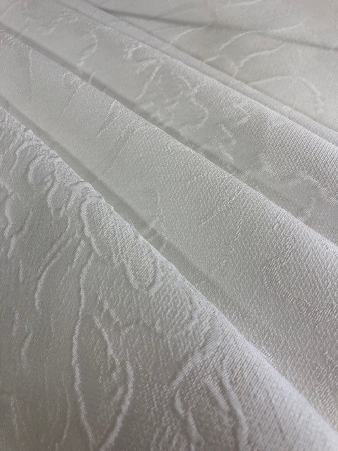 Ivory Embossed Jacquard Fabric