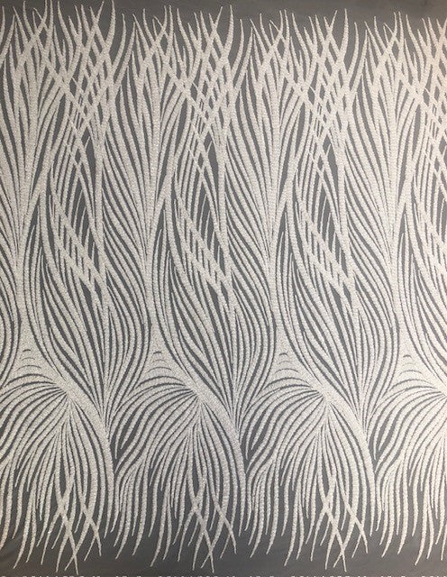 Ivory Wave Effect Sequin On Mesh