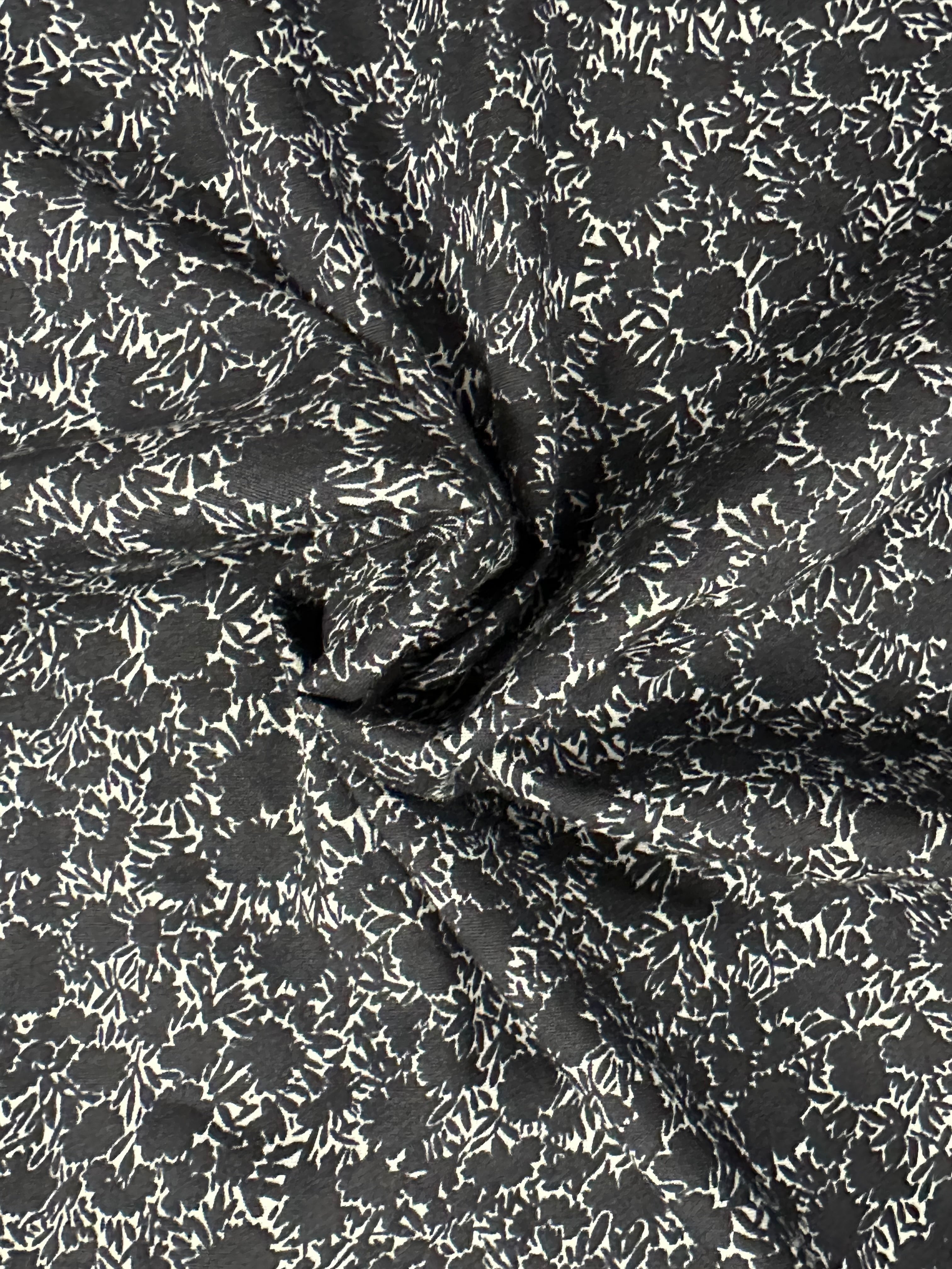 100% Cotton Floral Fabric – Navy on Sky Blue – 150 cm Wide – Ideal for Dressmaking & Shirts