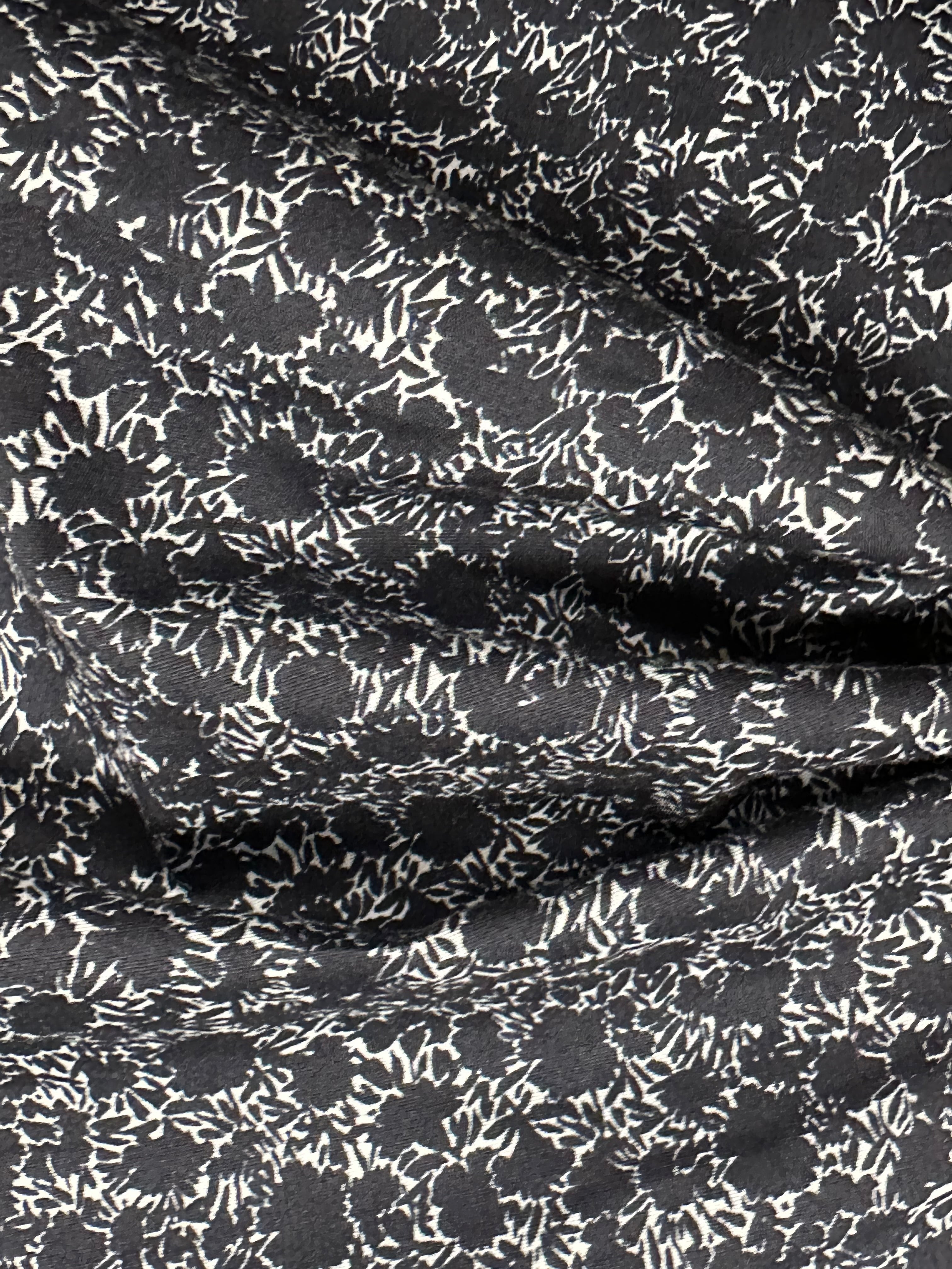 100% Cotton Floral Fabric – Navy on Sky Blue – 150 cm Wide – Ideal for Dressmaking & Shirts