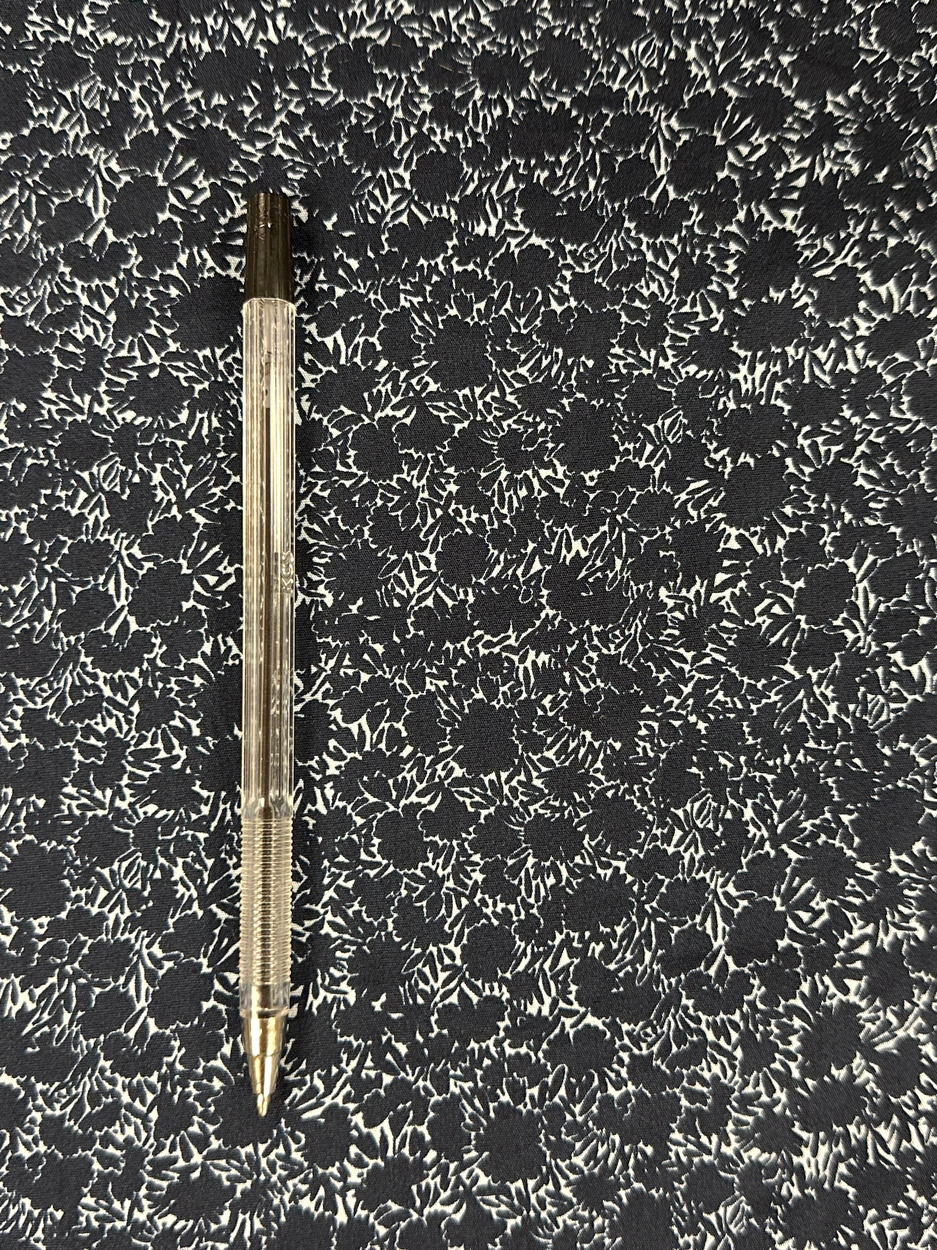 100% Cotton Floral Fabric – Navy on Sky Blue – 150 cm Wide – Ideal for Dressmaking & Shirts