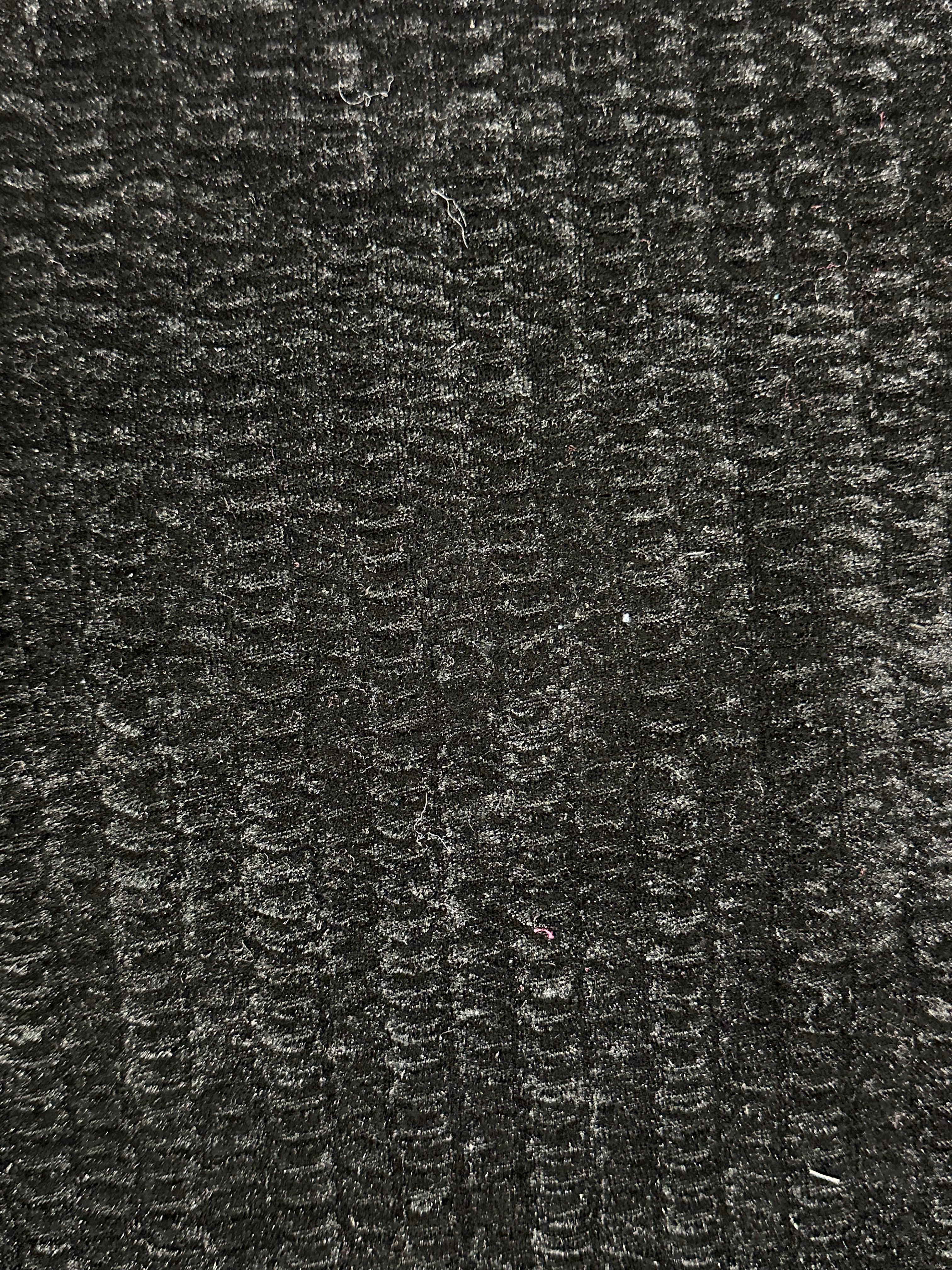 Black Textured Polyester Fabric – 150 cm Wide – 93% Polyester, 7% Elastane