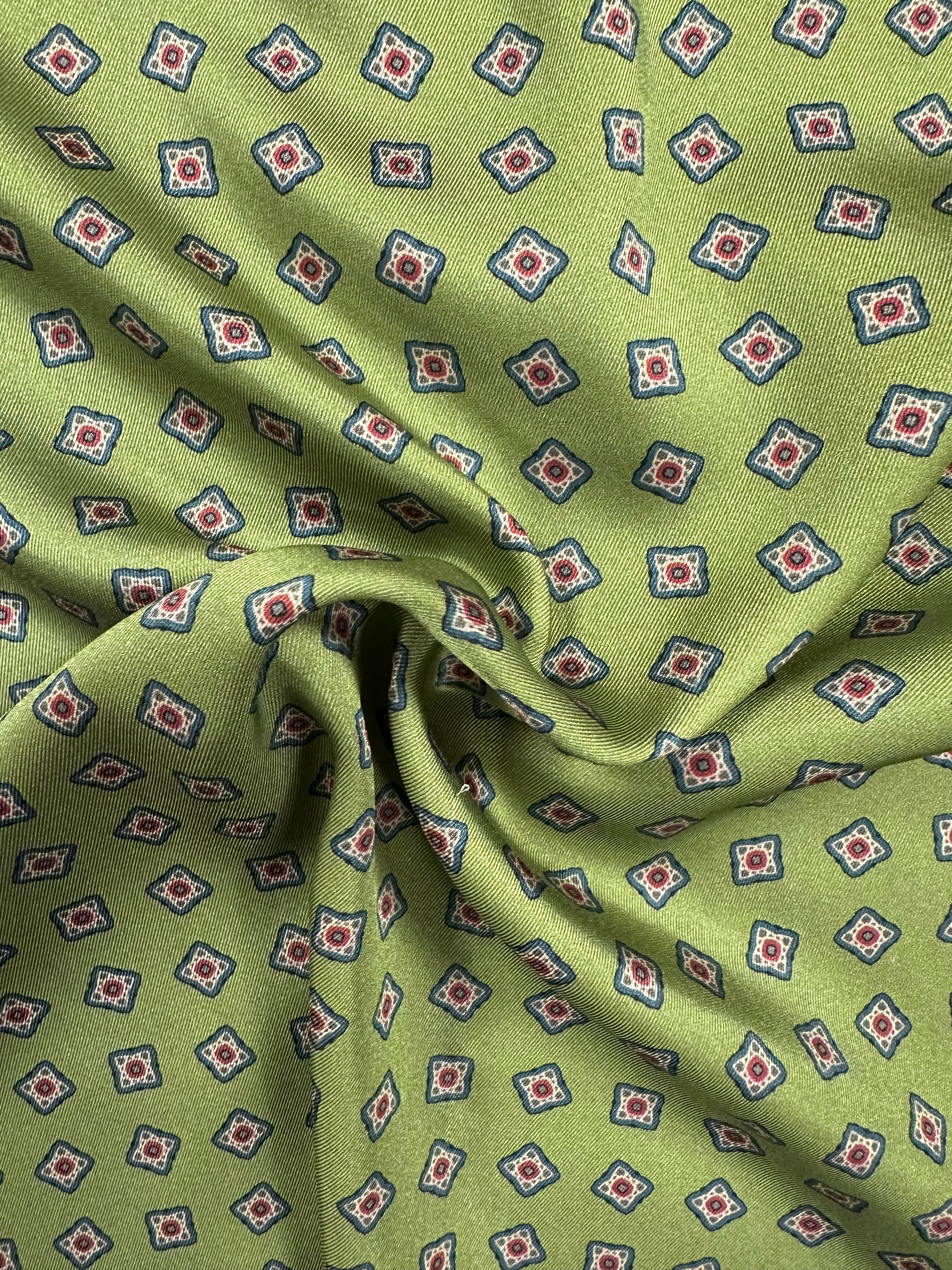 Chartreuse Green Fabric – 100% Polyester, Printed in Italy, 145cm Wide