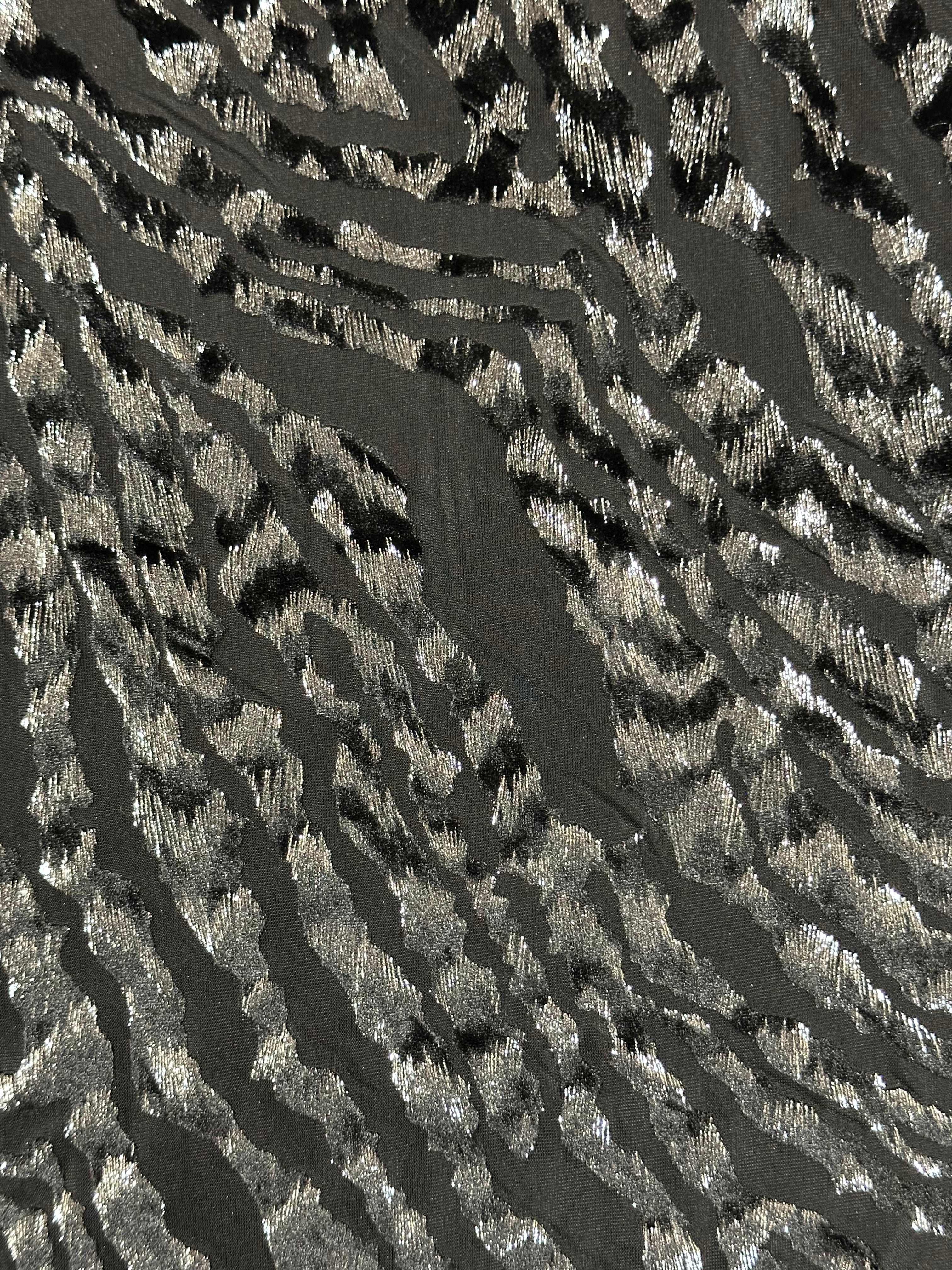 Black Woven Jacquard Fabric – Eye-Catching Design