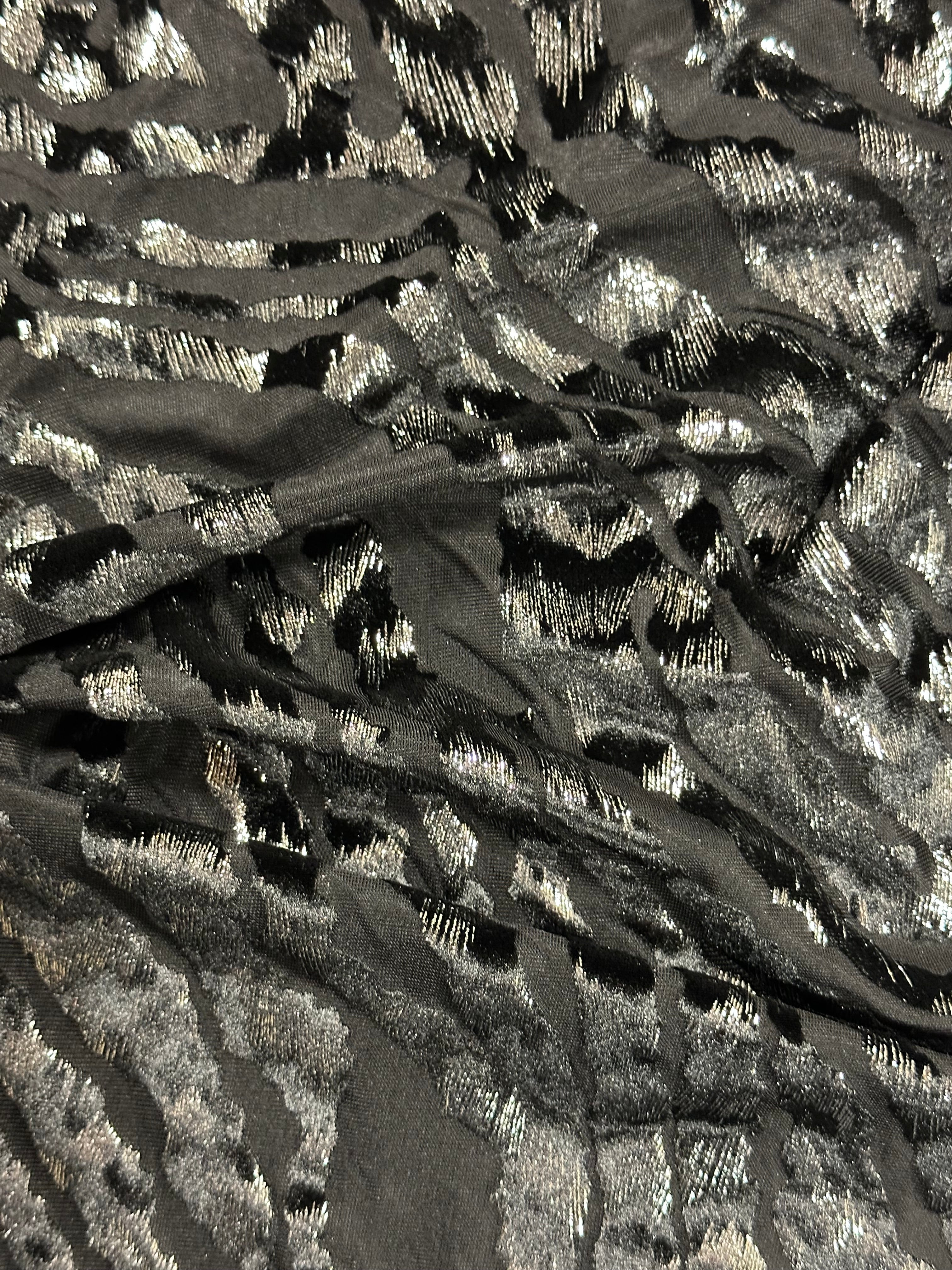 Black Woven Jacquard Fabric – Eye-Catching Design