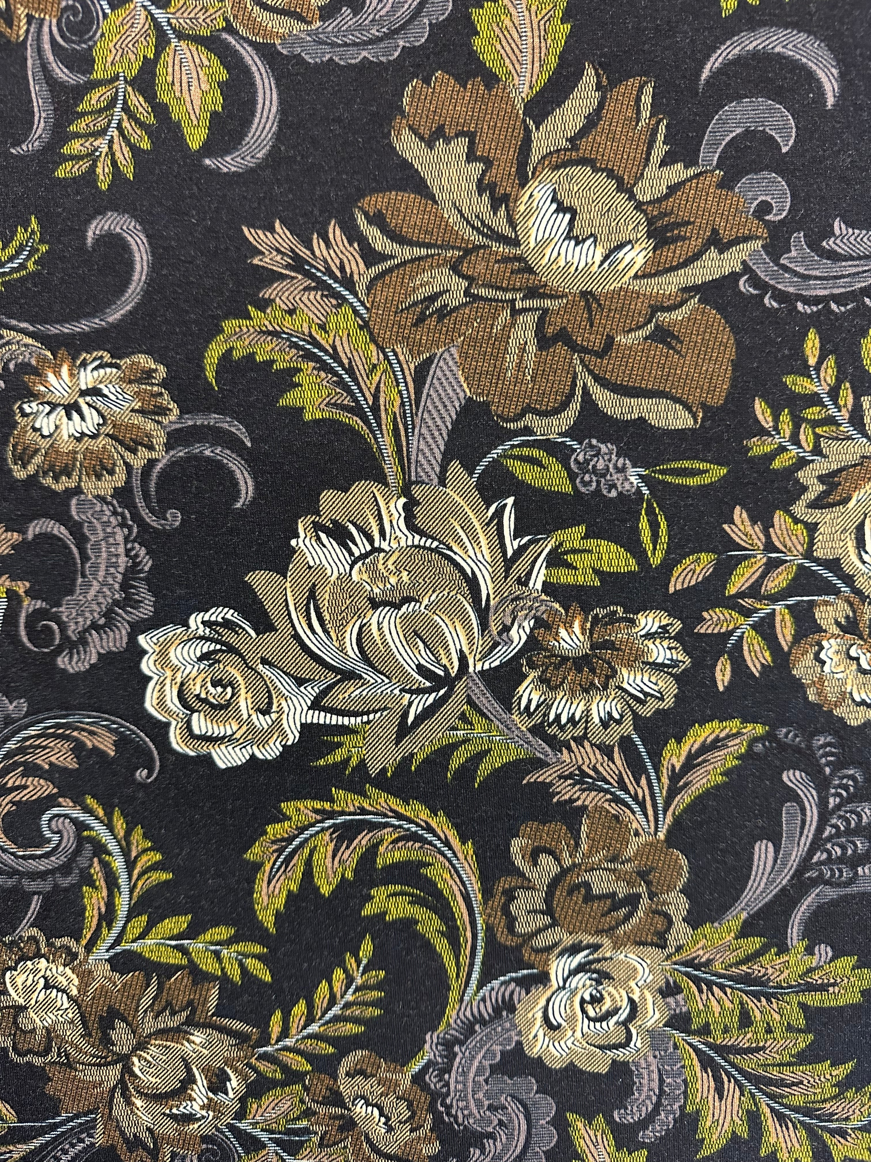 Stretch Viscose Mock Jacquard Fabric – Black – 150 cm Wide