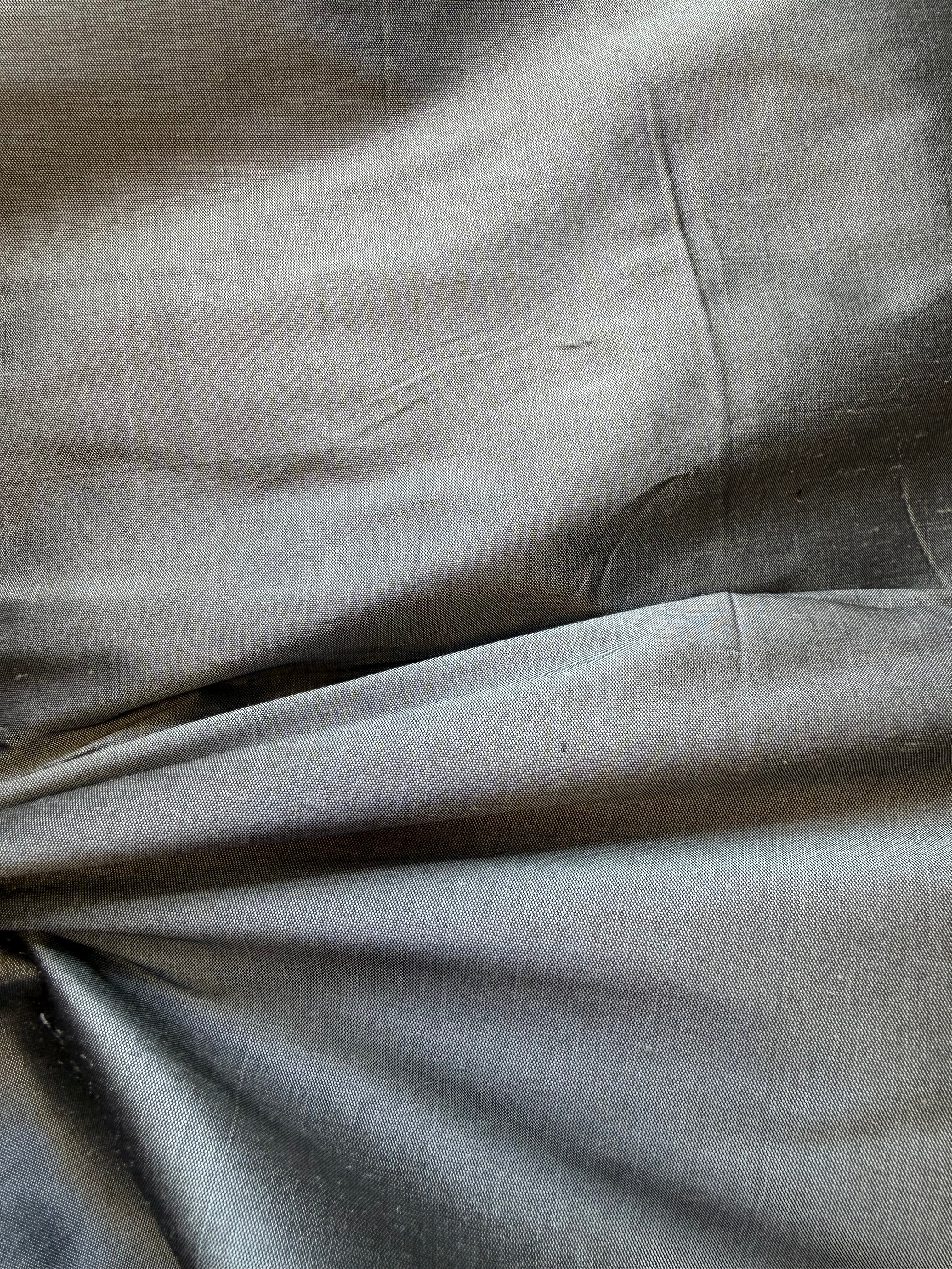 100% Silk Dupion Fabric Remnant – Steel Grey | 3 Metre Piece