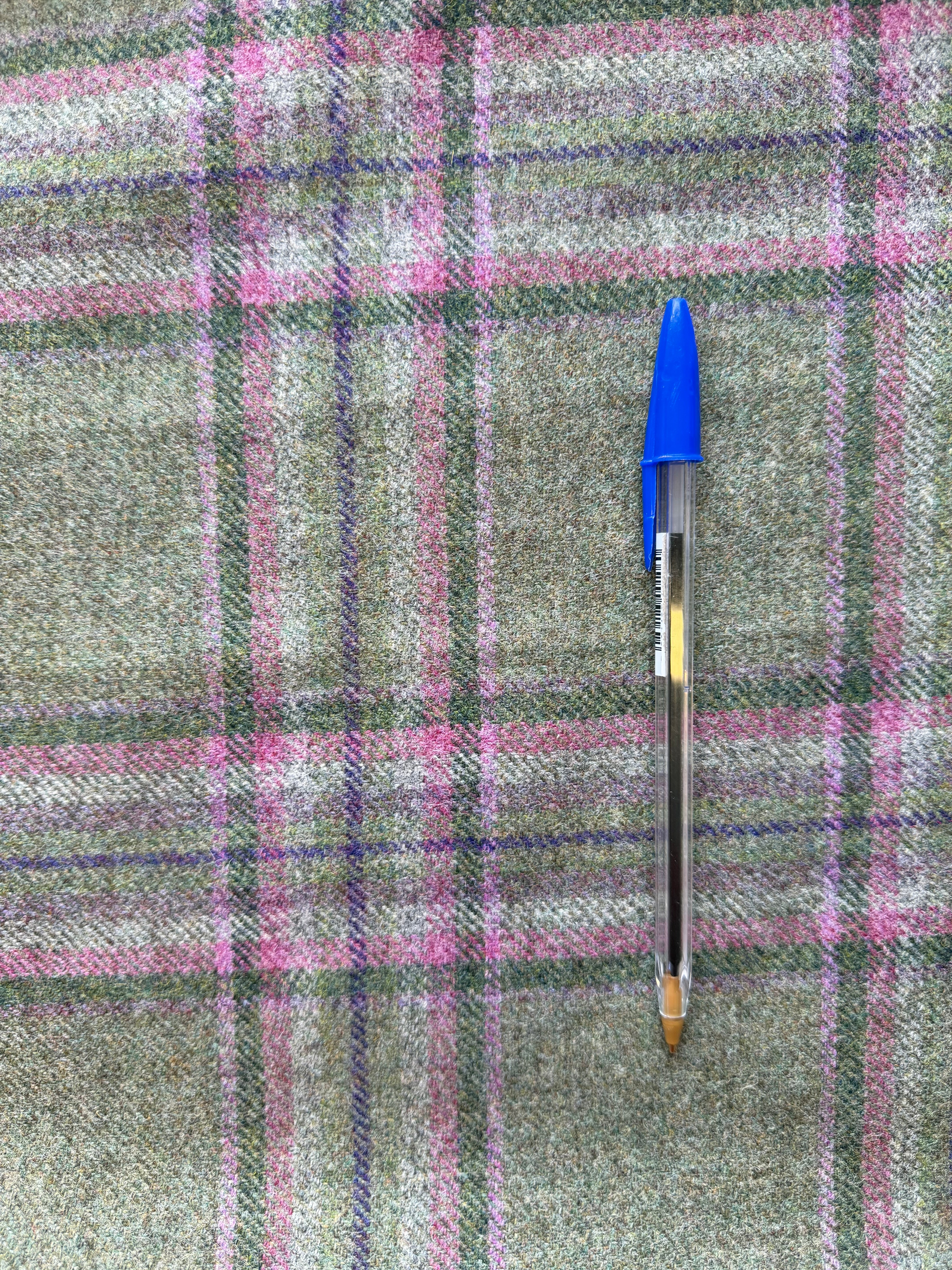 100% Wool Tartan Tweed Fabric, 140cm Wide