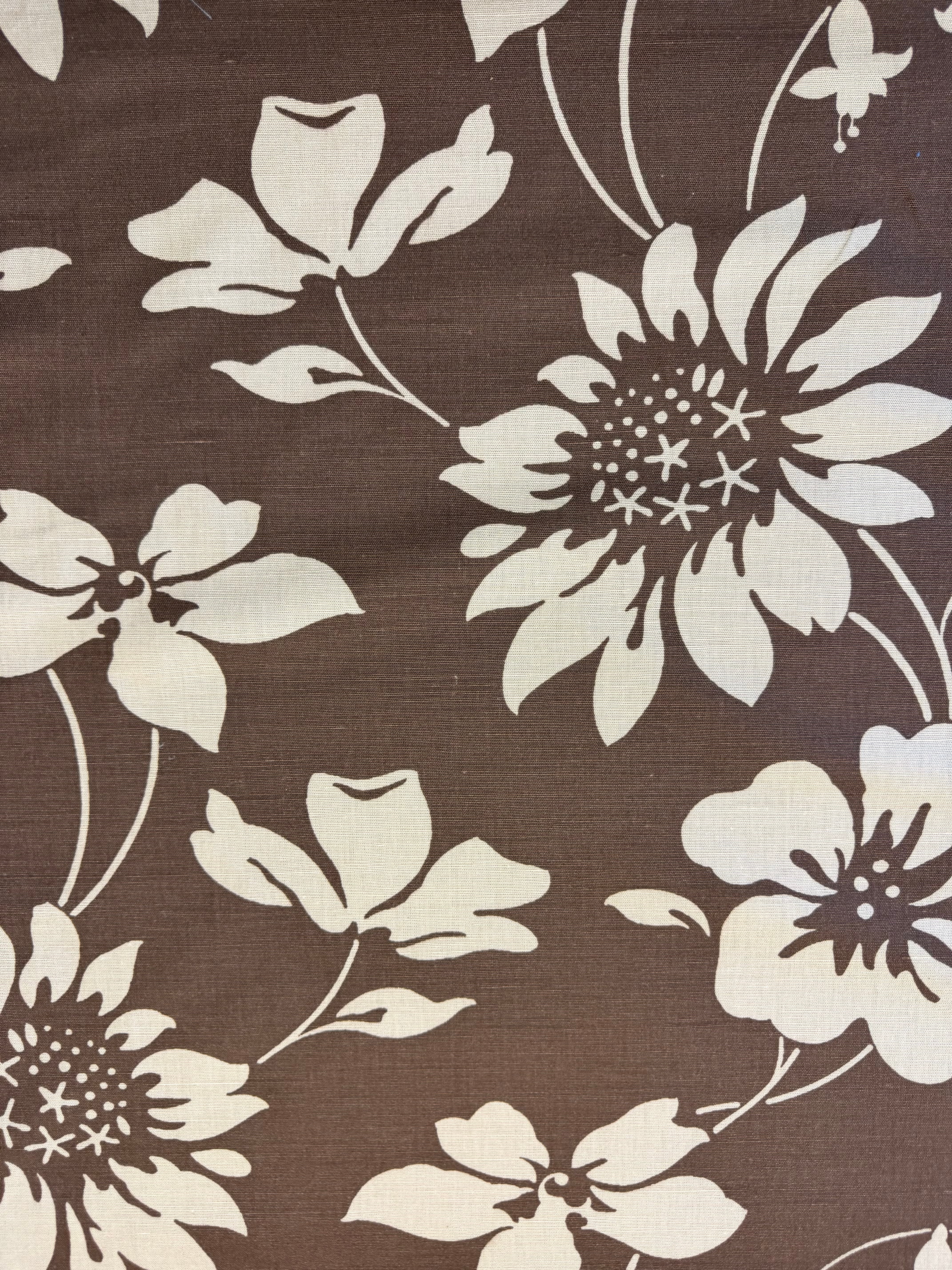 Cicely Furnishing Fabric by Romo – Brown with Cream Design