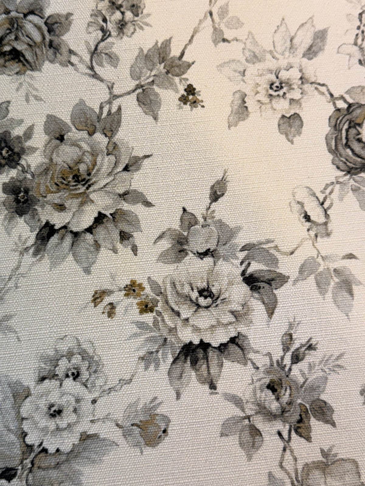 Cream Classic Floral Furnishing Fabric – Back Coated Polyester, 140cm Wide