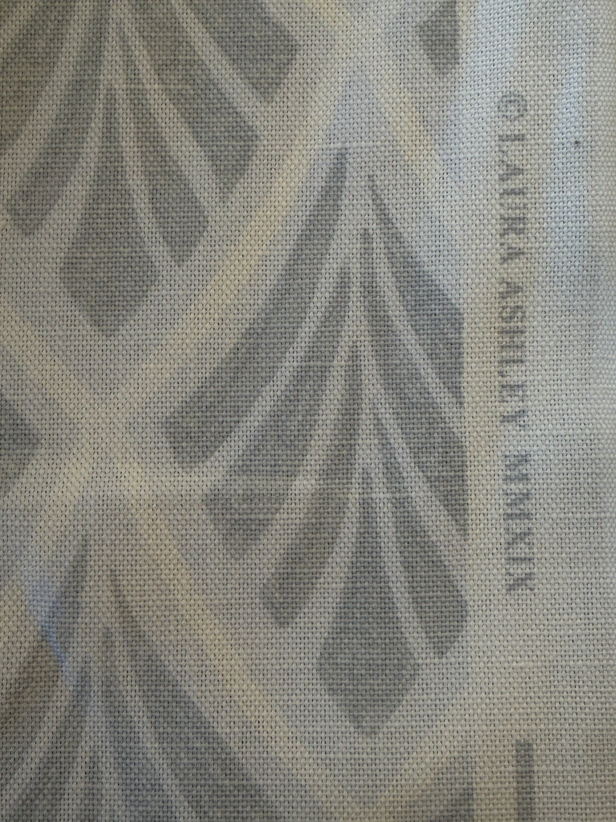Grey Abstract Furnishing Fabric by Laura Ashley – 100% Cotton, 138cm Wide