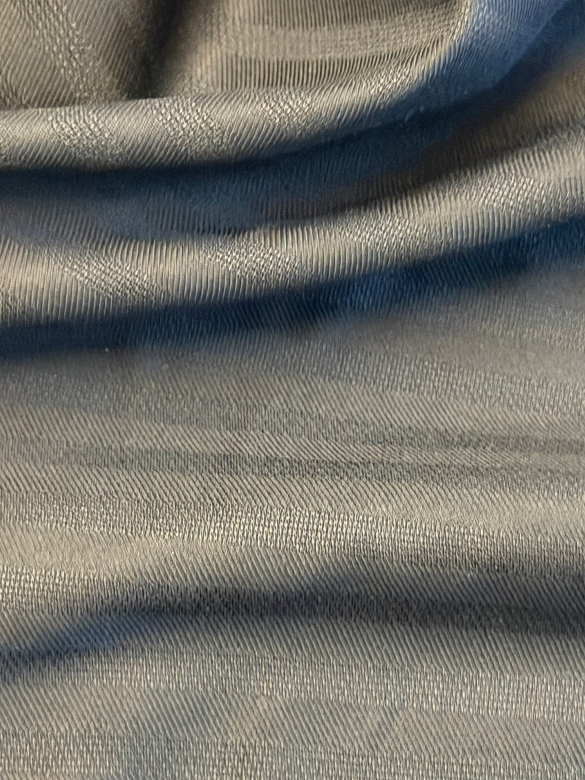 Black 100% Cotton Fabric with Shadow Stripes – 150cm Wide