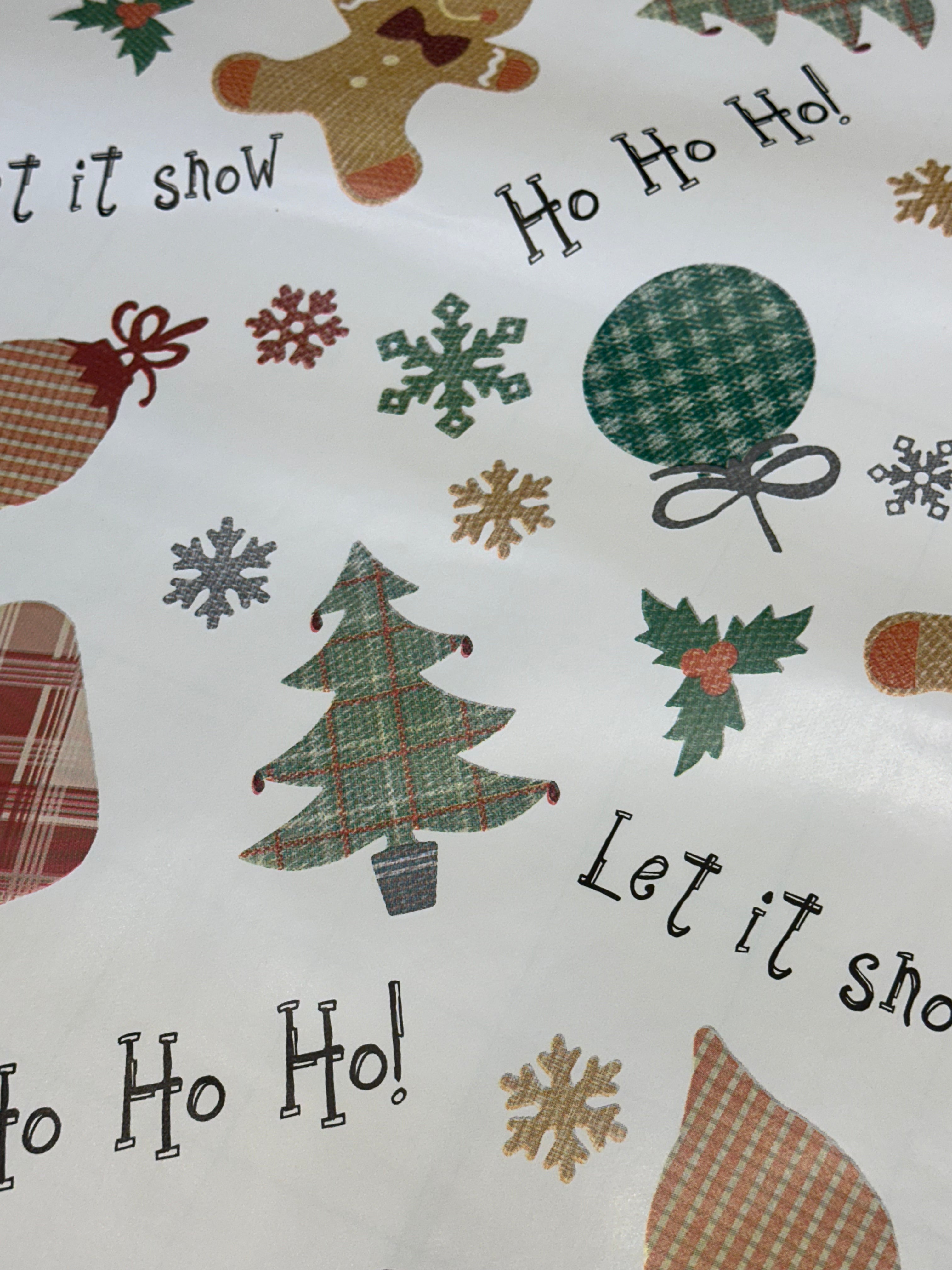 Ho Ho Ho! Christmas Themed Wipeable Table Covering - CM2