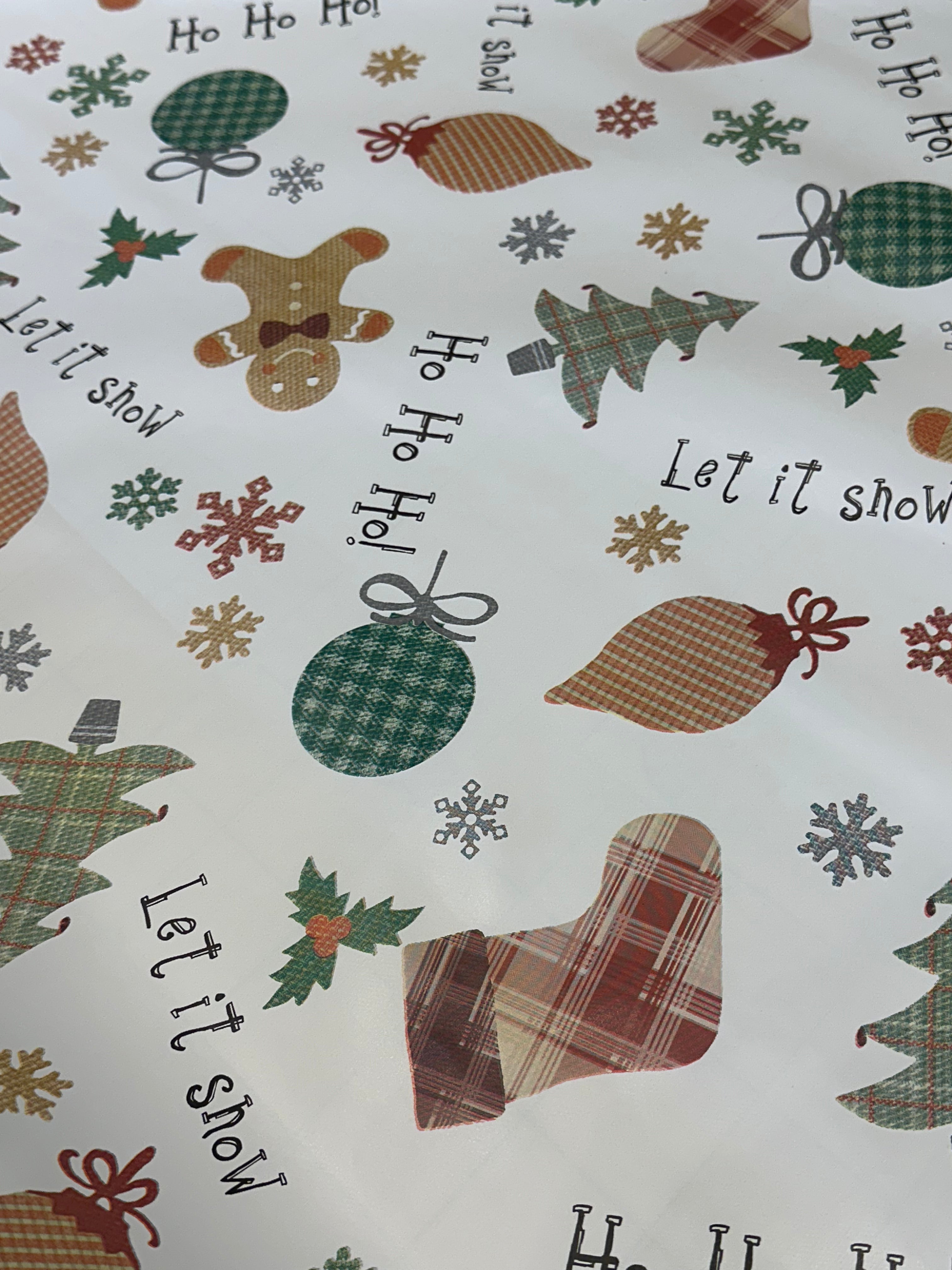 Ho Ho Ho! Christmas Themed Wipeable Table Covering - CM2