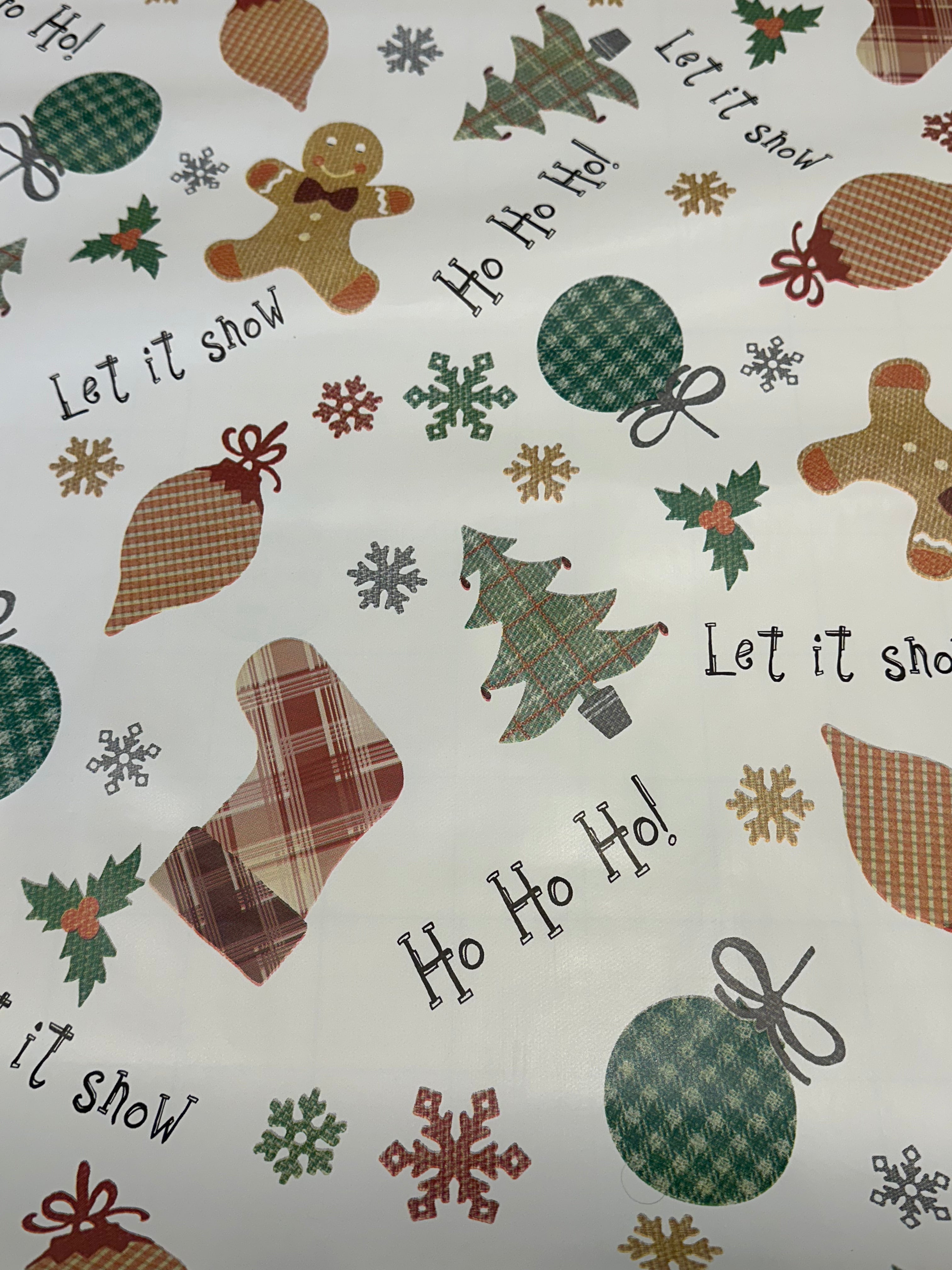 Ho Ho Ho! Christmas Themed Wipeable Table Covering - CM2