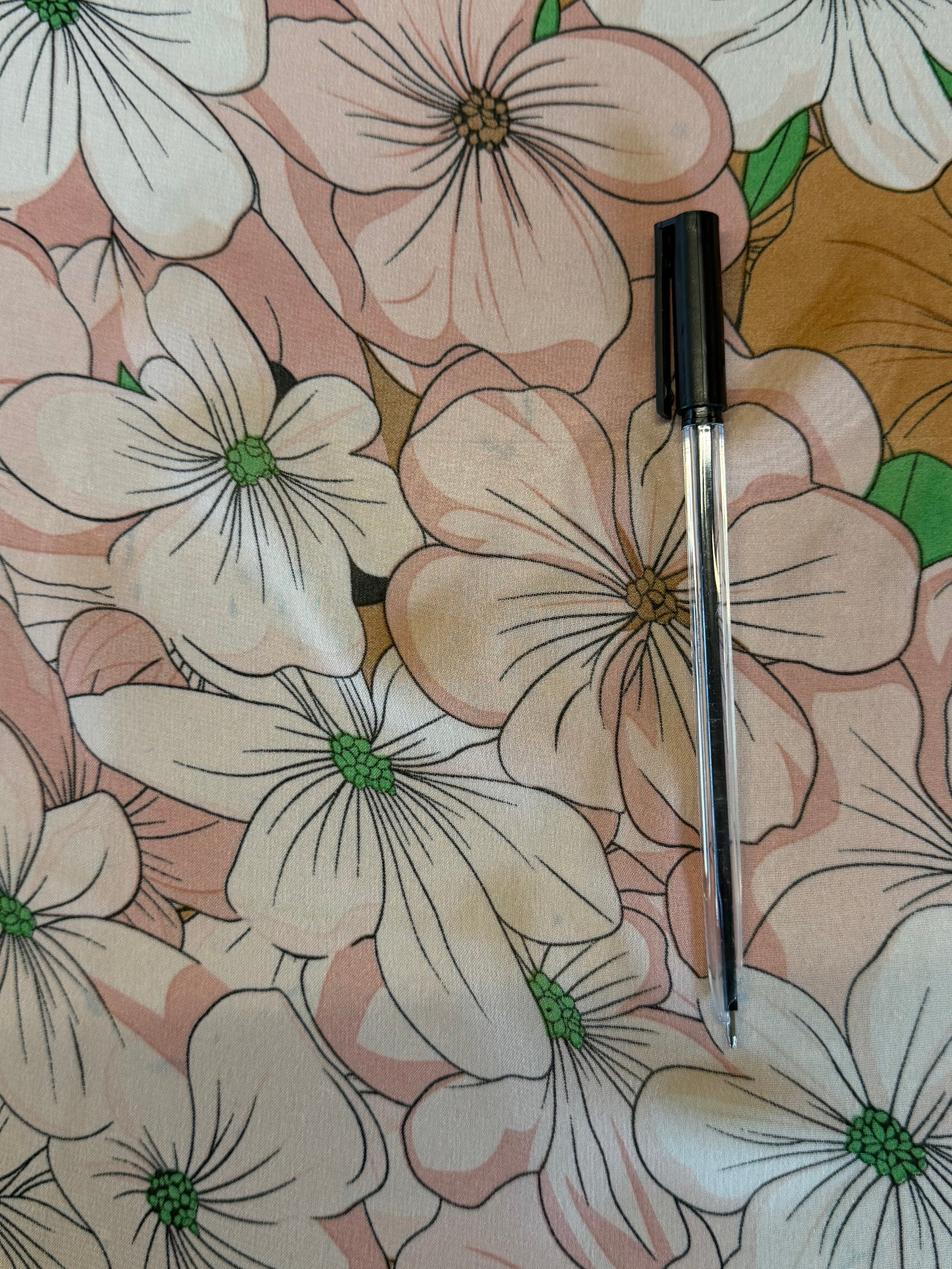 Pink Contemporary Floral Chiffon Fabric – 150 cm Wide
