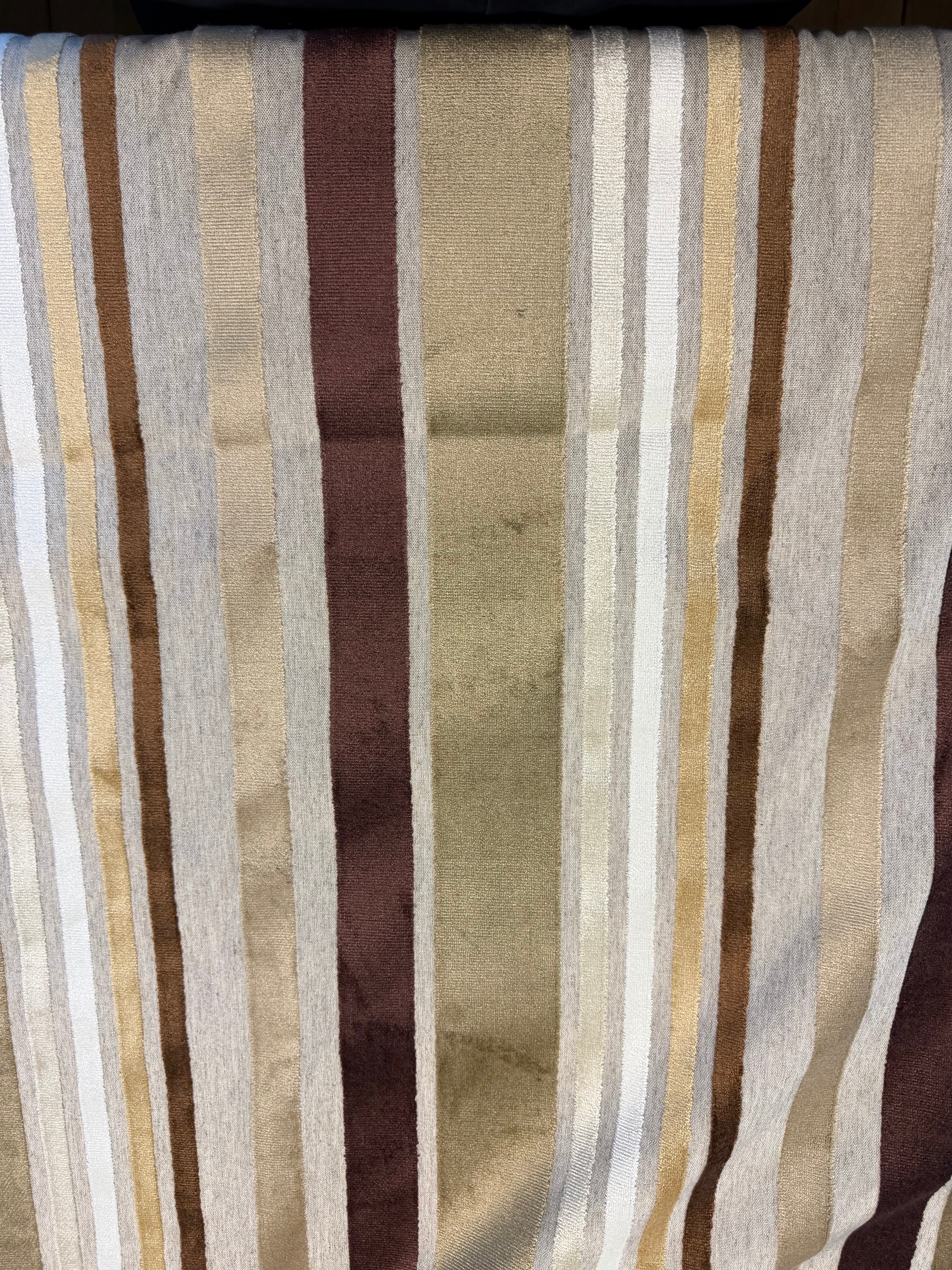 Brown & Beige Striped Heavyweight Furnishing Fabric – 150cm Wide