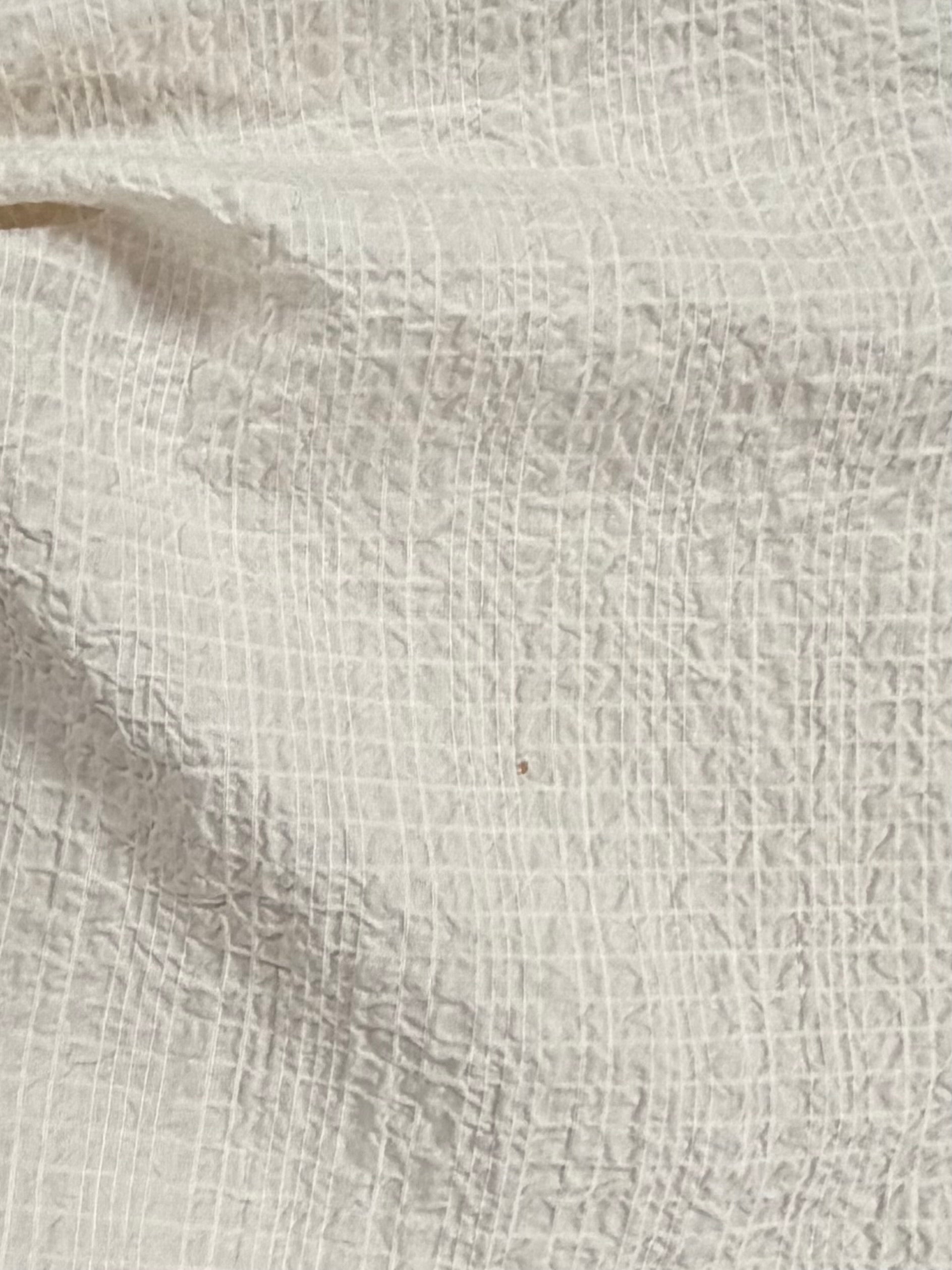 Pearl Stretch Cotton Seersucker Fabric – 99% Cotton, 1% Elastane – 150 cm Wide