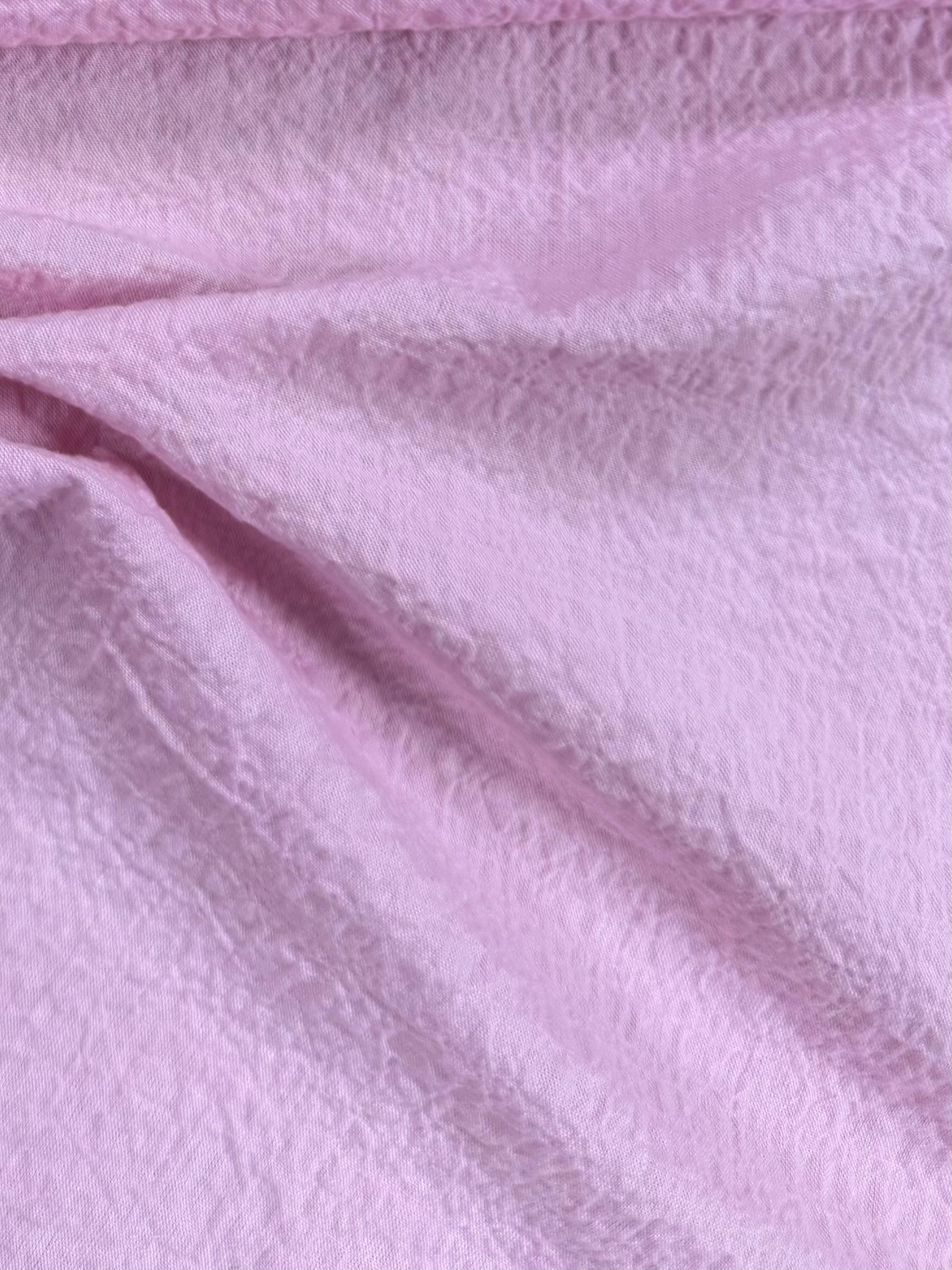 Pink Stretch Cotton Seersucker Fabric – 150 cm Wide