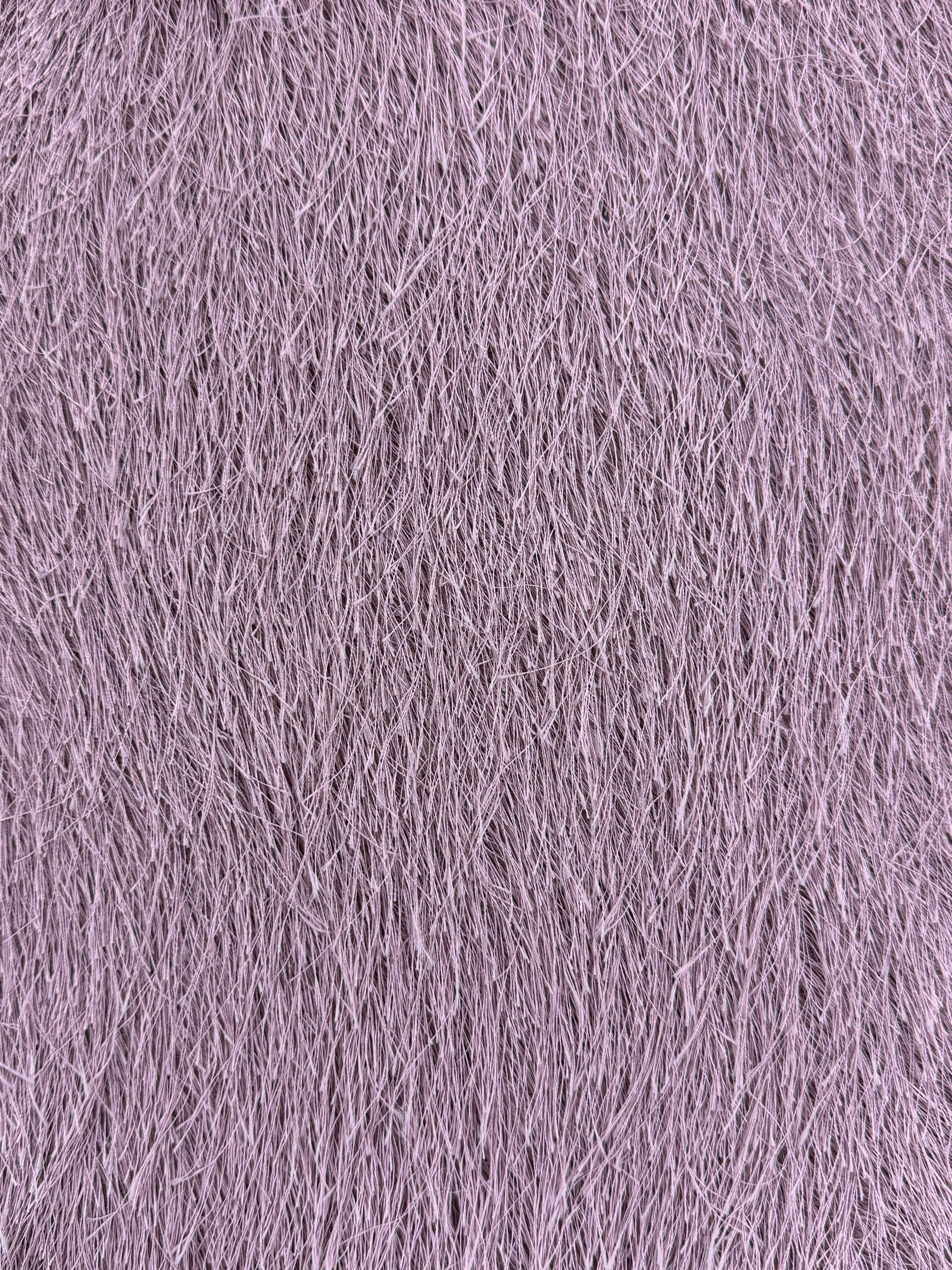 Mauve Fringed Fantasy Fabric – 100% Recycled Polyester – 157 cm Wide