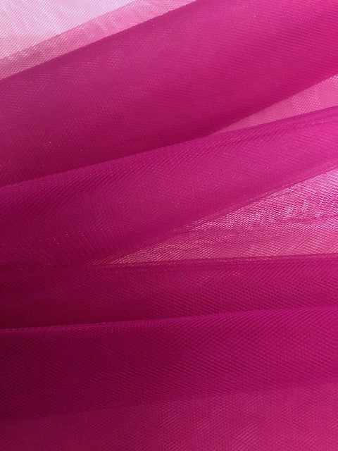 Cerise Pink Firm Tulle Wide Width