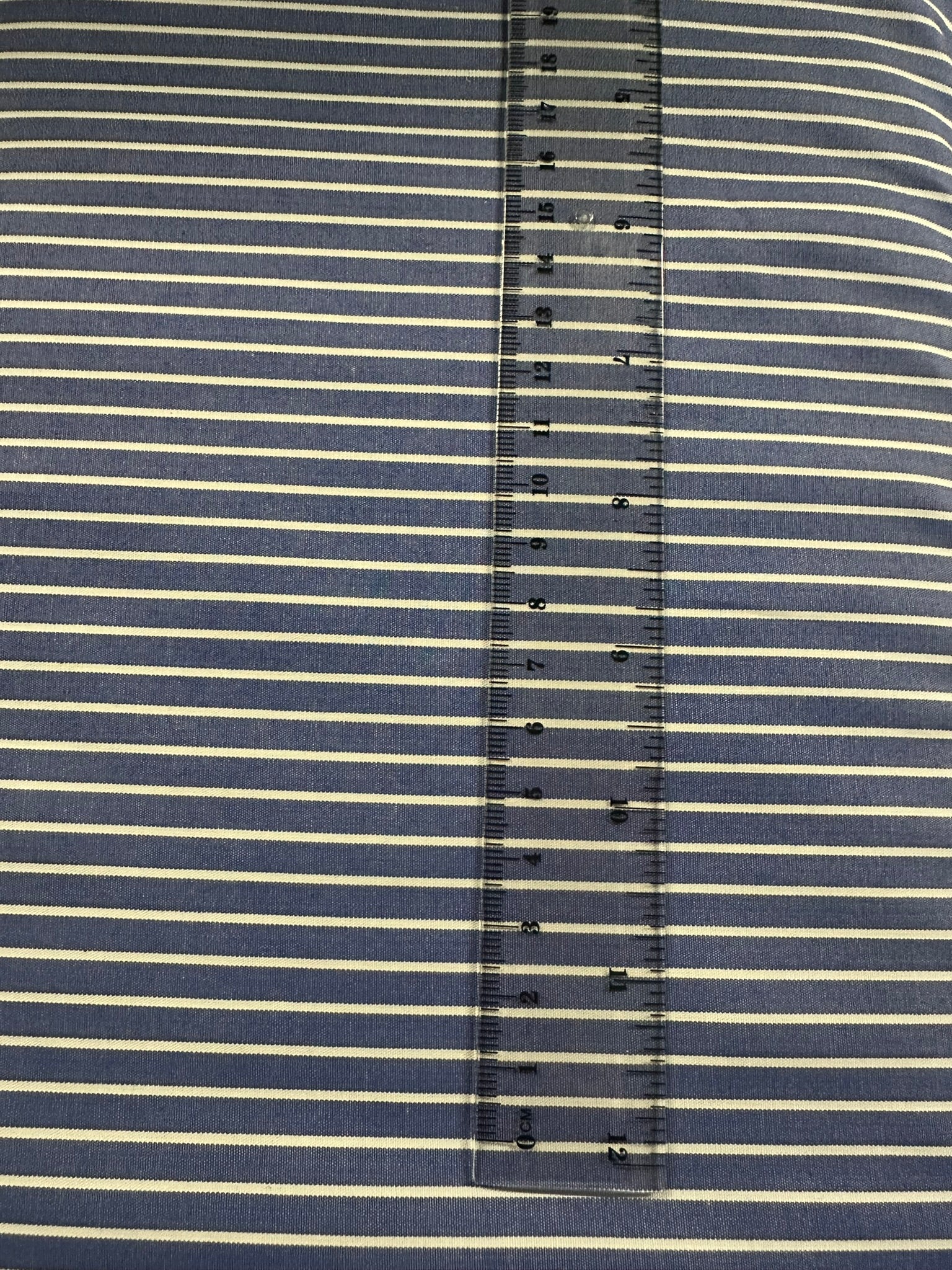 Blue & White Marine Stripe Cotton Fabric – Coastal Style for Garments & Crafts