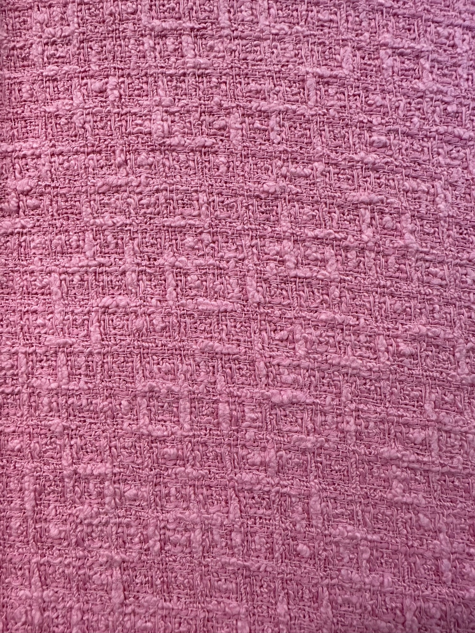 Pink Basket Weave Chanel-Style Recycled Fabric – High-End Tailoring Material
