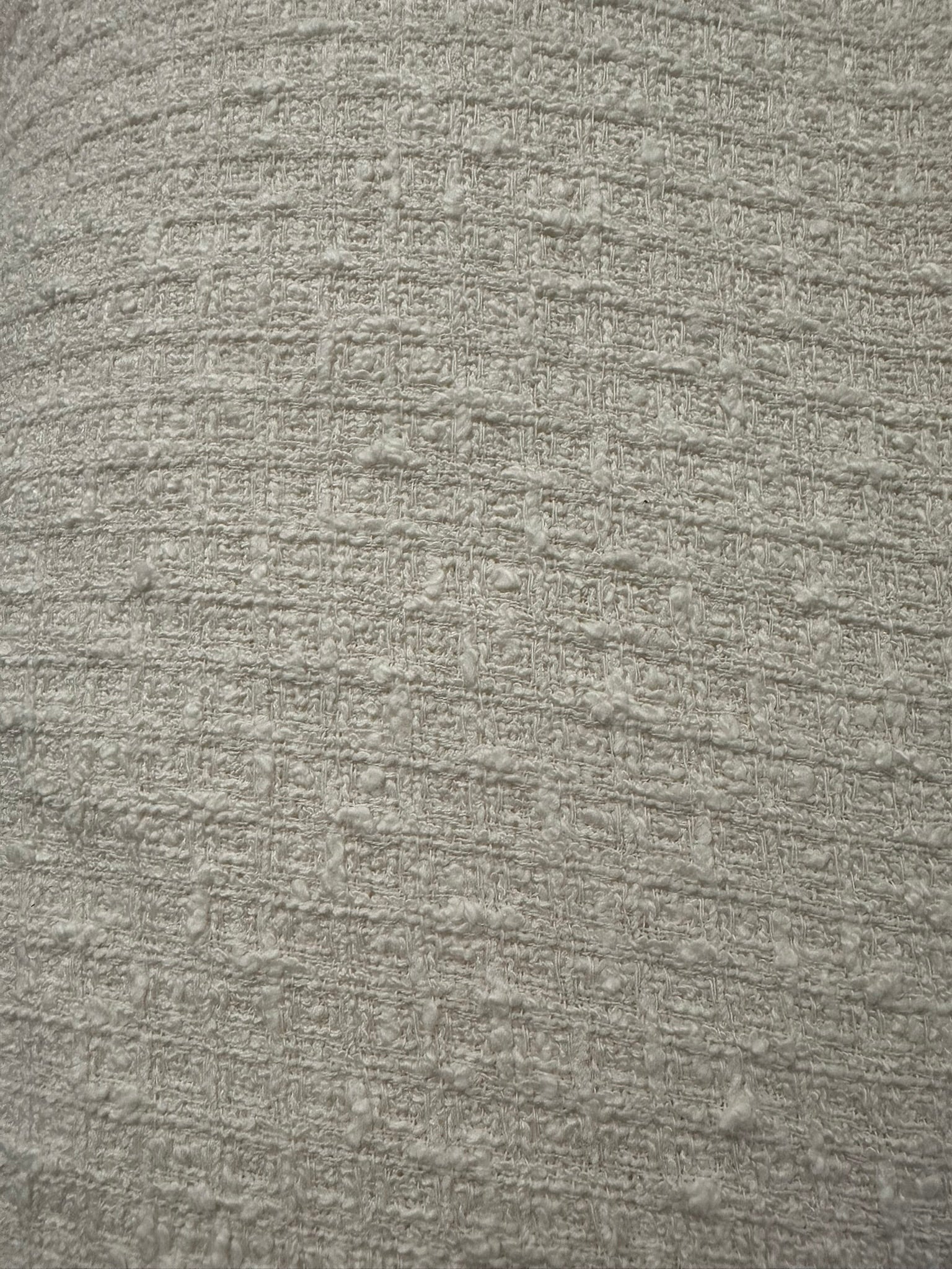Cream/Ivory Basket Weave Chanel-Style Fabric – High-End Tailoring Material