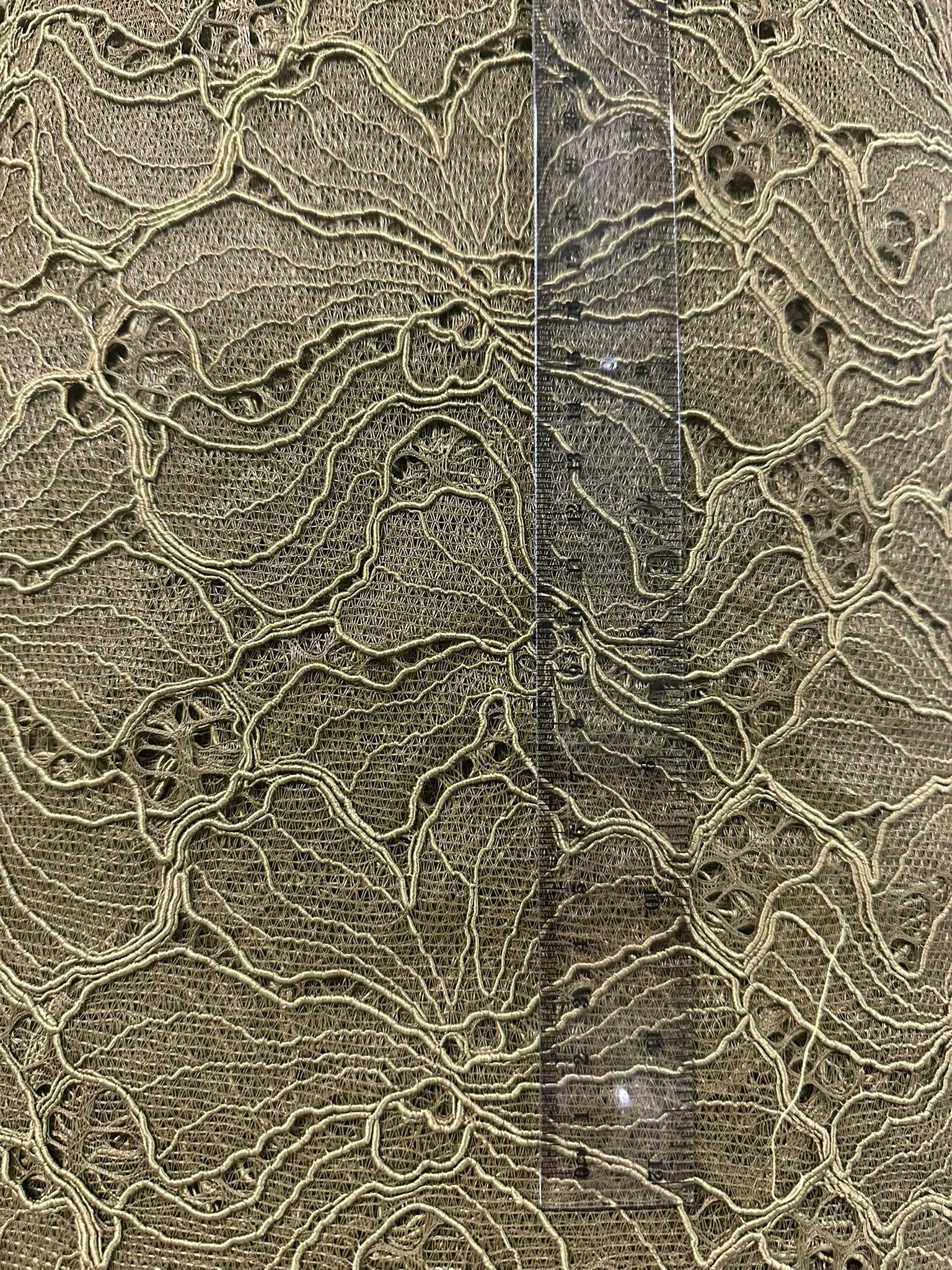 Olive Green Corded Floral Lace – Elegant & Versatile