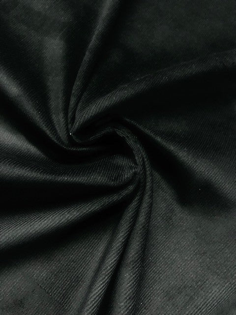 Black 16-Wale Cotton Corduroy – 148 cm Wide