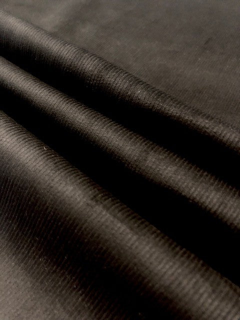 Black 16-Wale Cotton Corduroy – 148 cm Wide