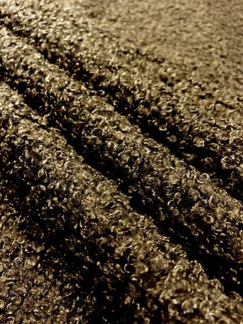 Brown Bouclé Fabric with Soft Touch Reverse – 150 cm Wide