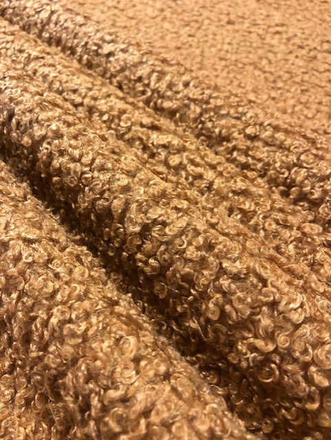 Burnt Orange Bouclé Fabric with Soft Touch Reverse – 150 cm Wide