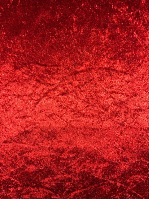 Crushed Stretch Velvet Fabric – Red
