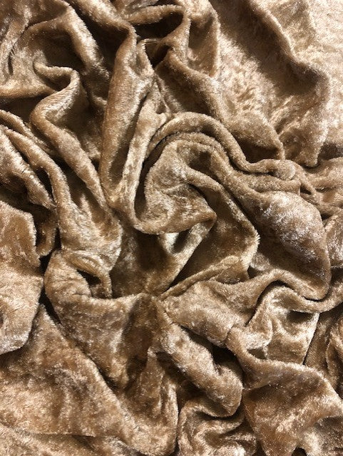Crushed Stretch Velvet Fabric – Gold