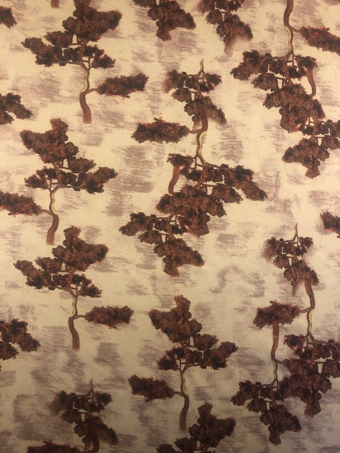 Oriental Trees on Natural Satin