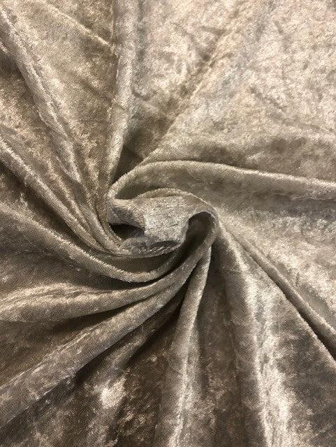 Crushed Stretch Velvet Fabric – Cream