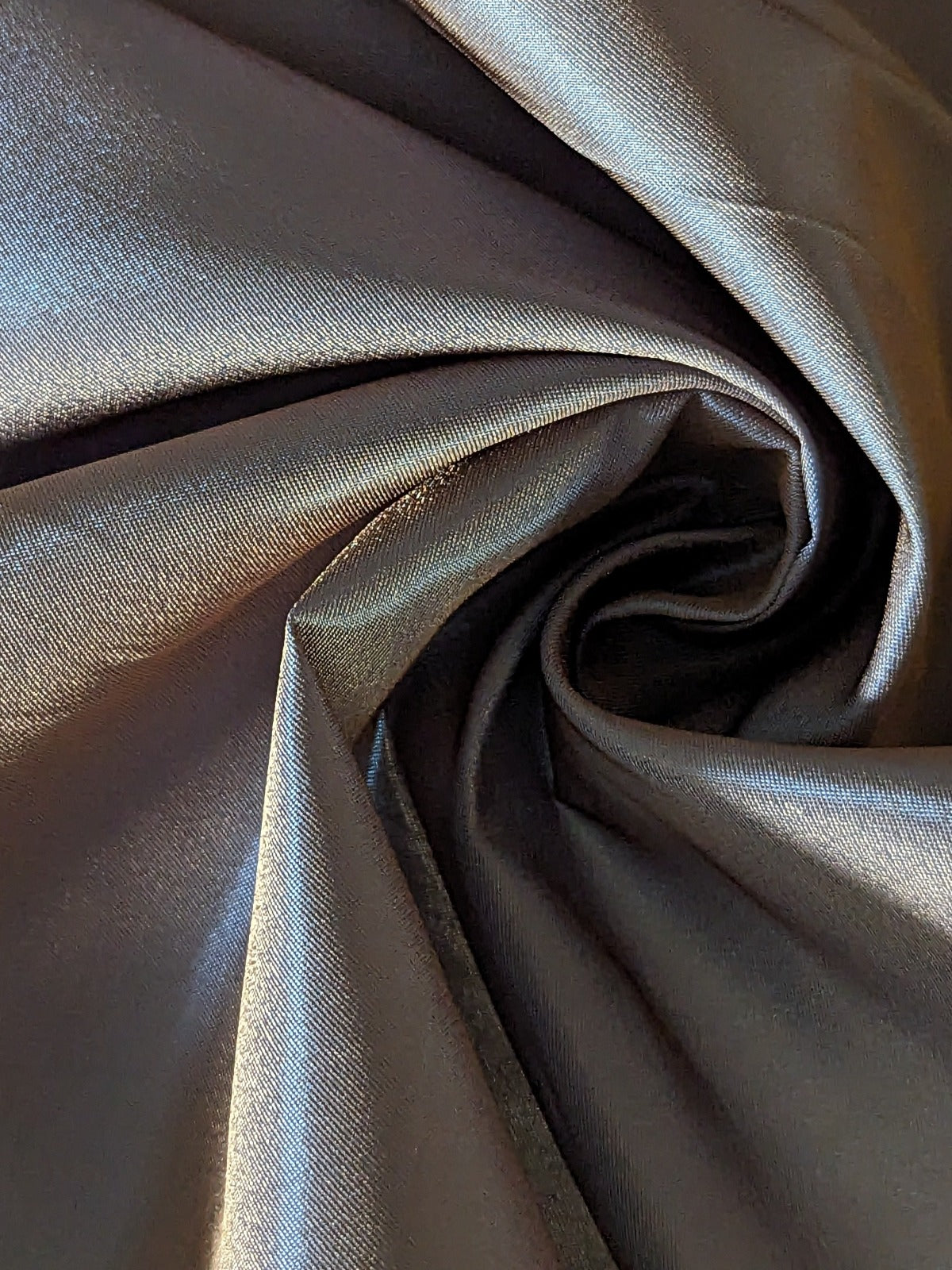 Dark Mustard/Slate Blue 2 Tone Poly/Viscose Stretch Lining