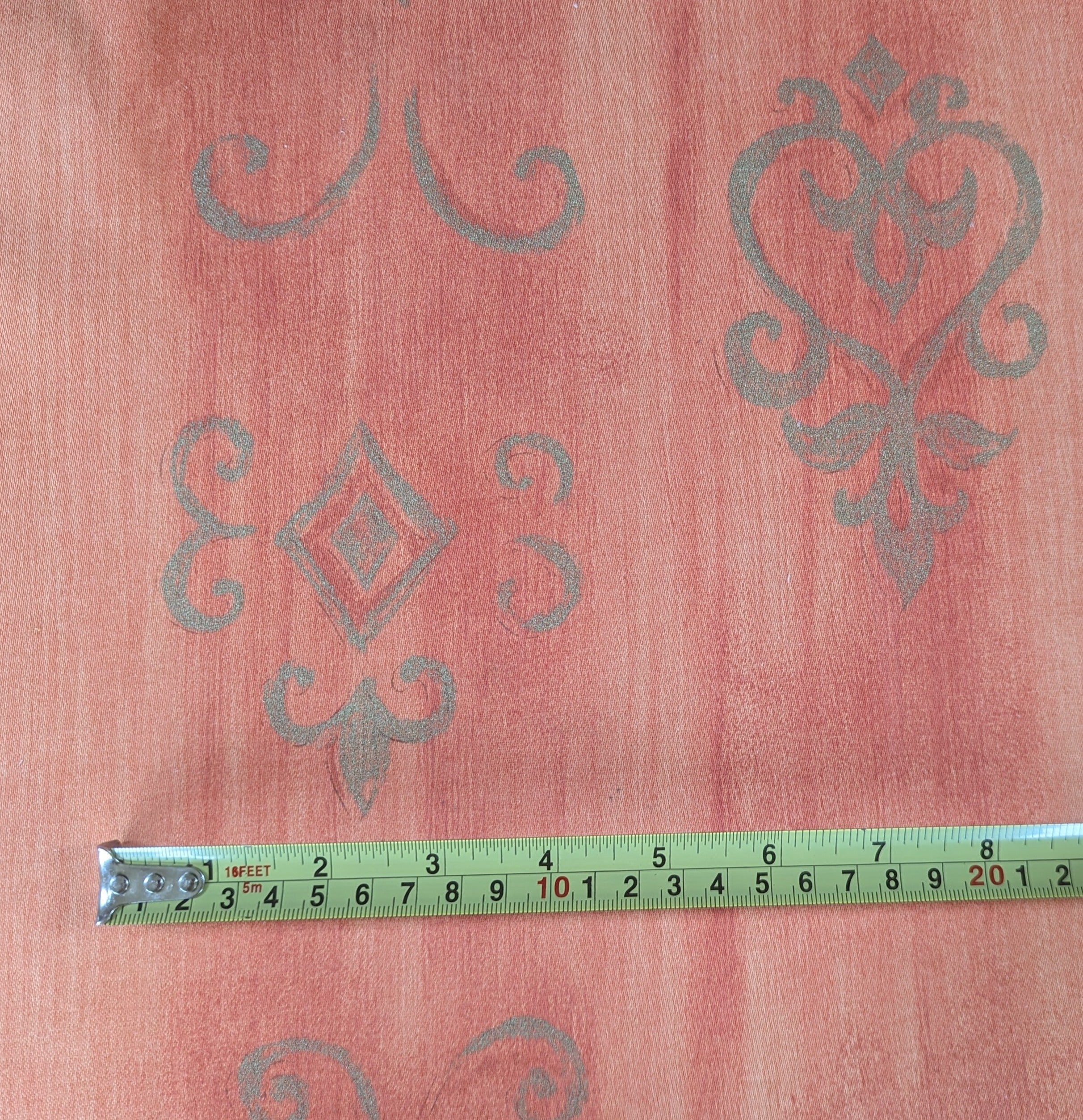 Bright Orange Cotton Print Fabric