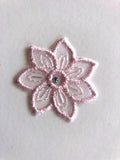 Embroidery with single Swarovski Crystal - Multiple Colours - Deadstock fabric on AmoThreads
