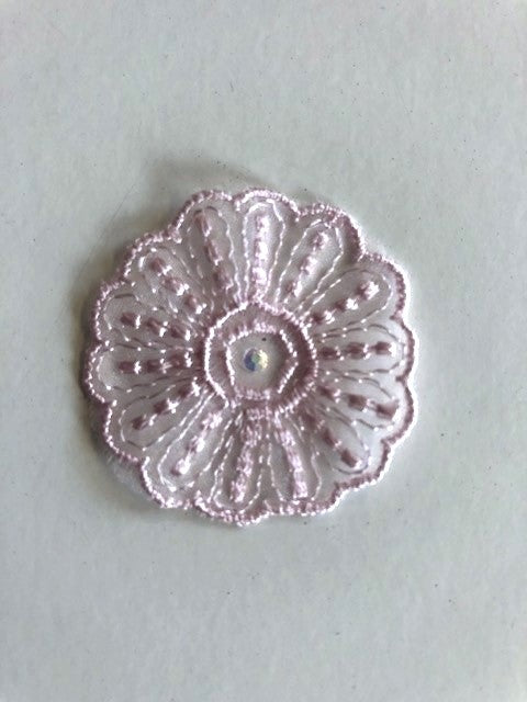 Embroidery with single Swarovski Crystal - Multiple Colours - Deadstock fabric on AmoThreads