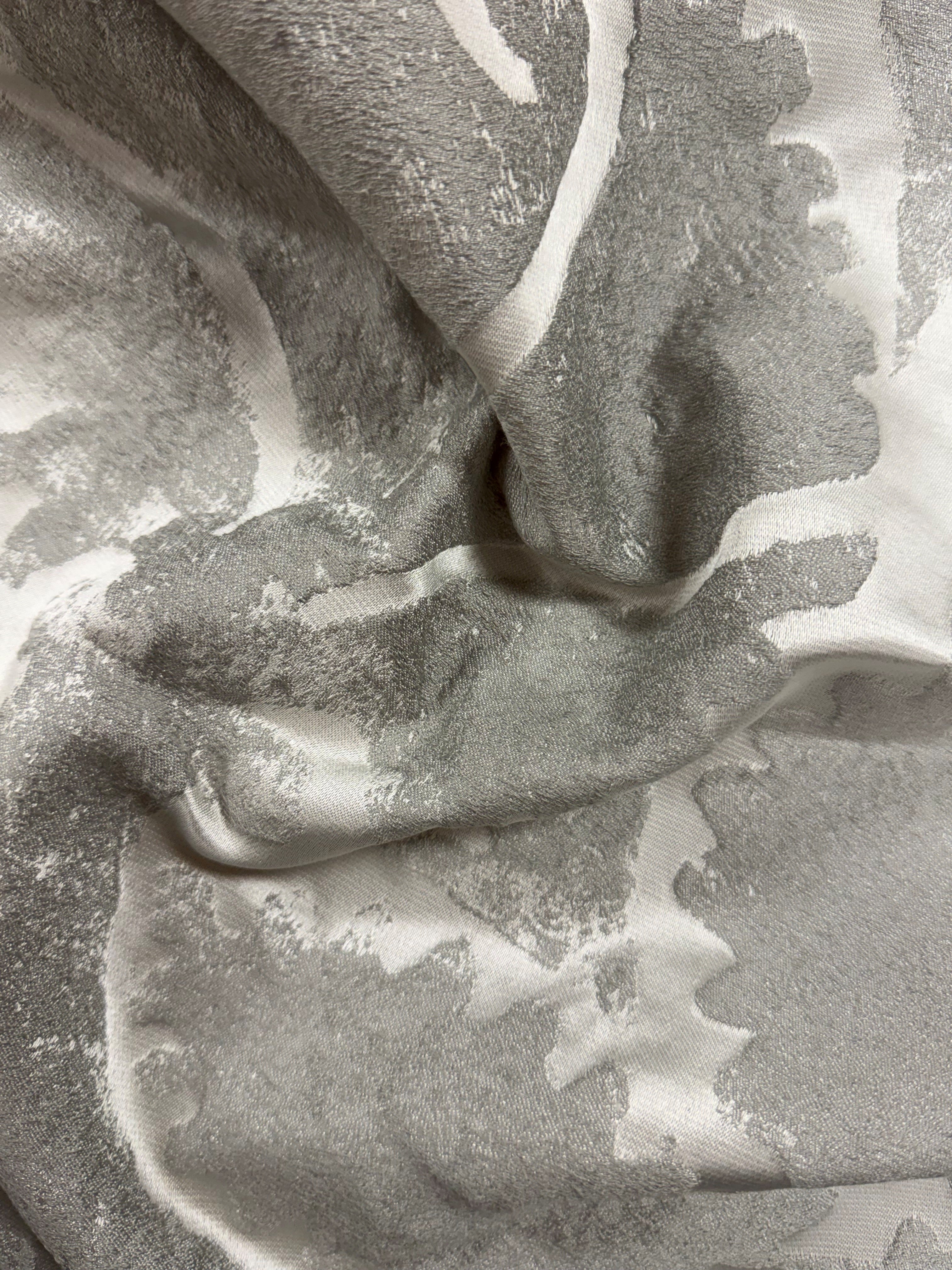 Designers Guild Silver Grey Jacquard Fabric – 145 cm Wide | Curtains & Furnishings