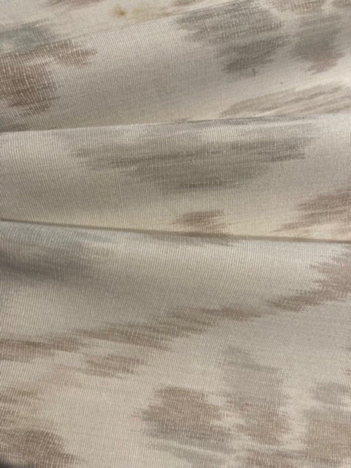 Blurred Grey & Mink Abstract Flower Print on Cotton