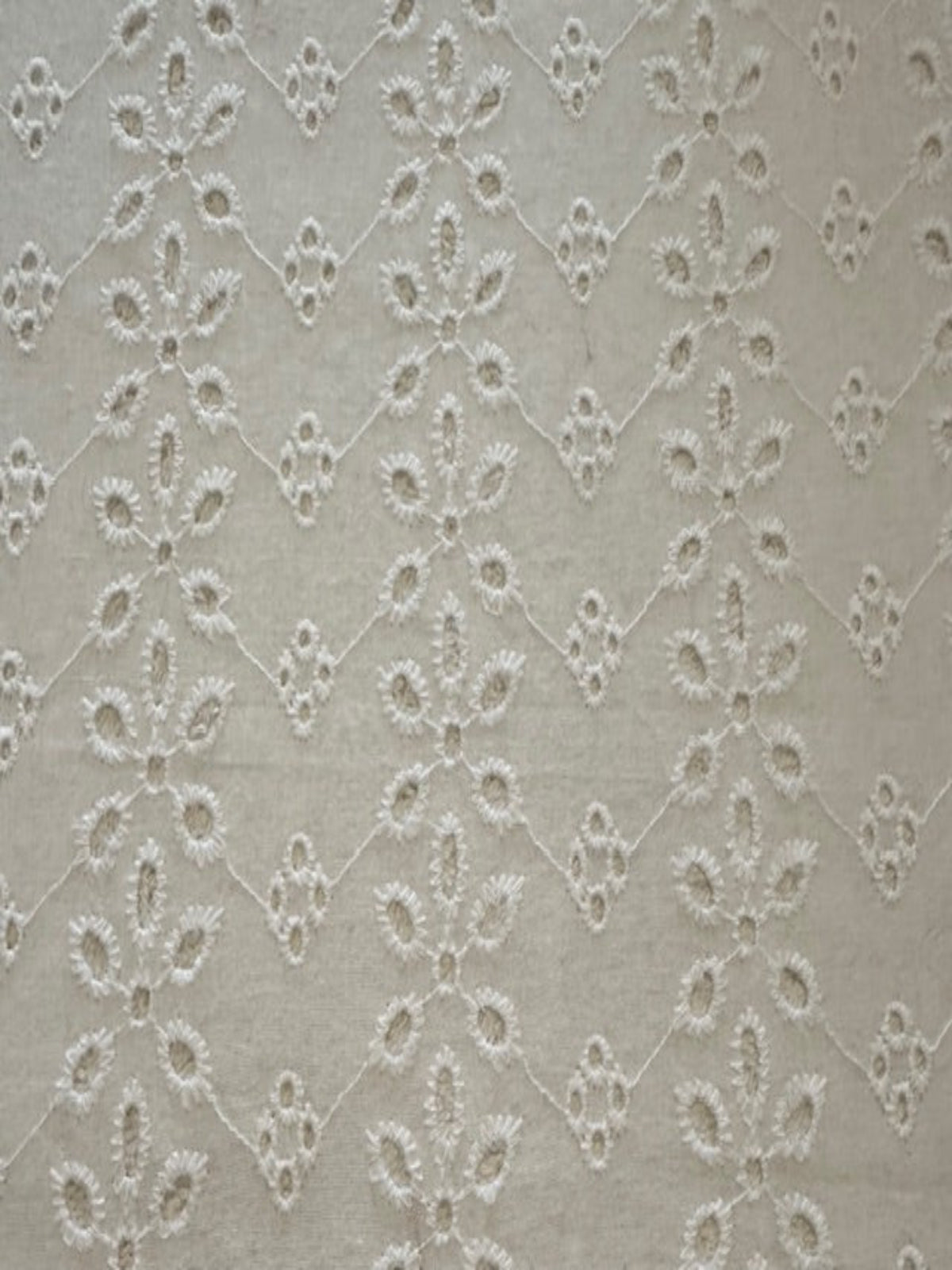 White Daisy Broderie Anglaise – Running Pattern