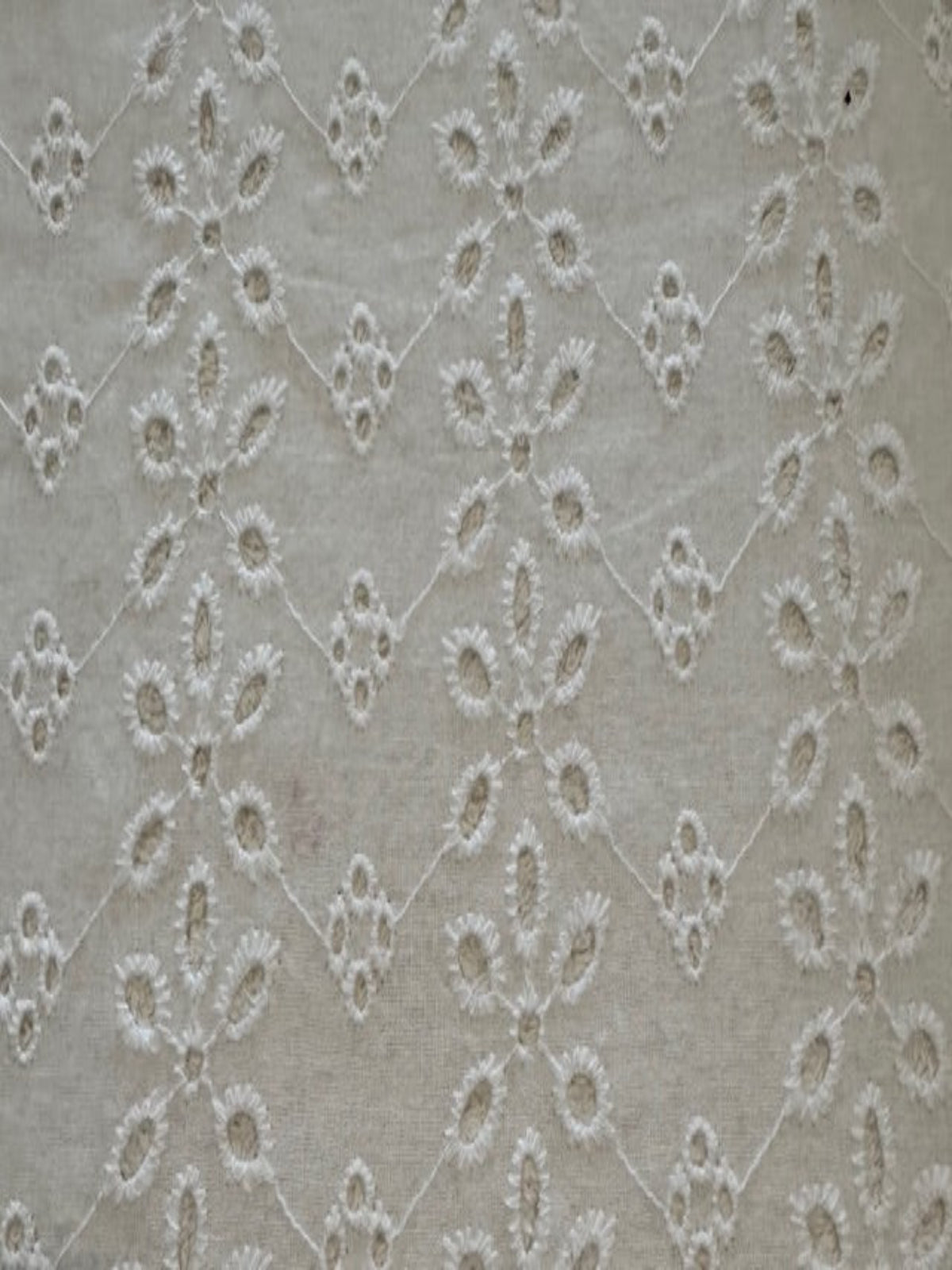 White Daisy Broderie Anglaise – Running Pattern