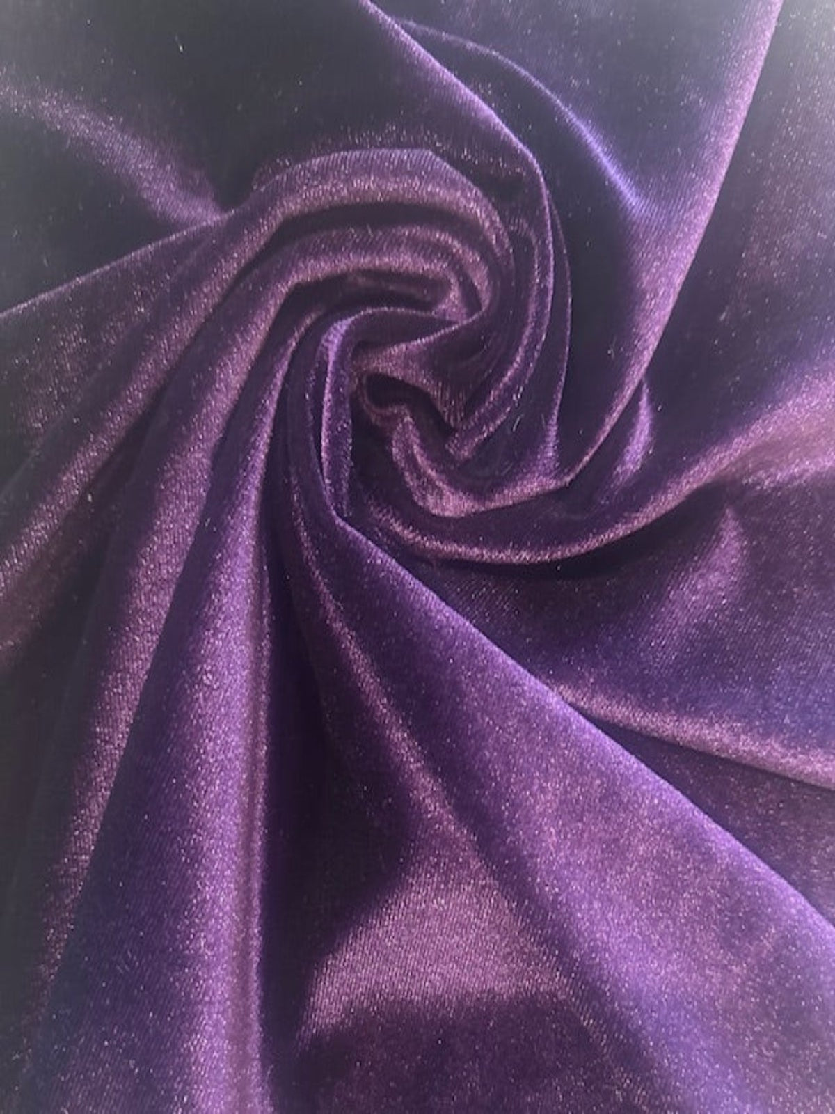 Purple Panne Stretch Velvet